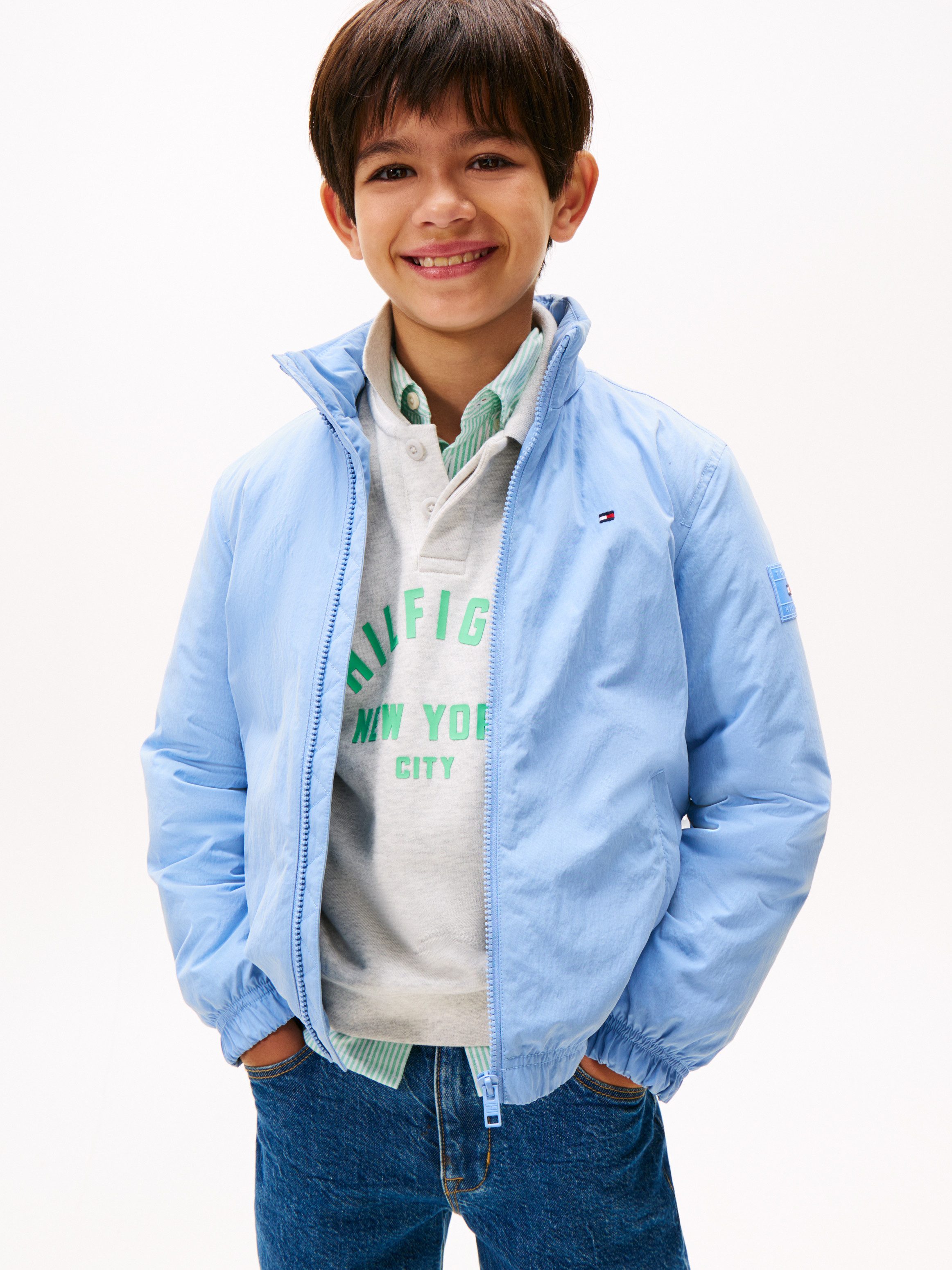 Tommy Hilfiger Steppjacke ESSENTIAL PADDED JACKET für Kinder bis 16 Jahre, mit Kapuze im Kragen