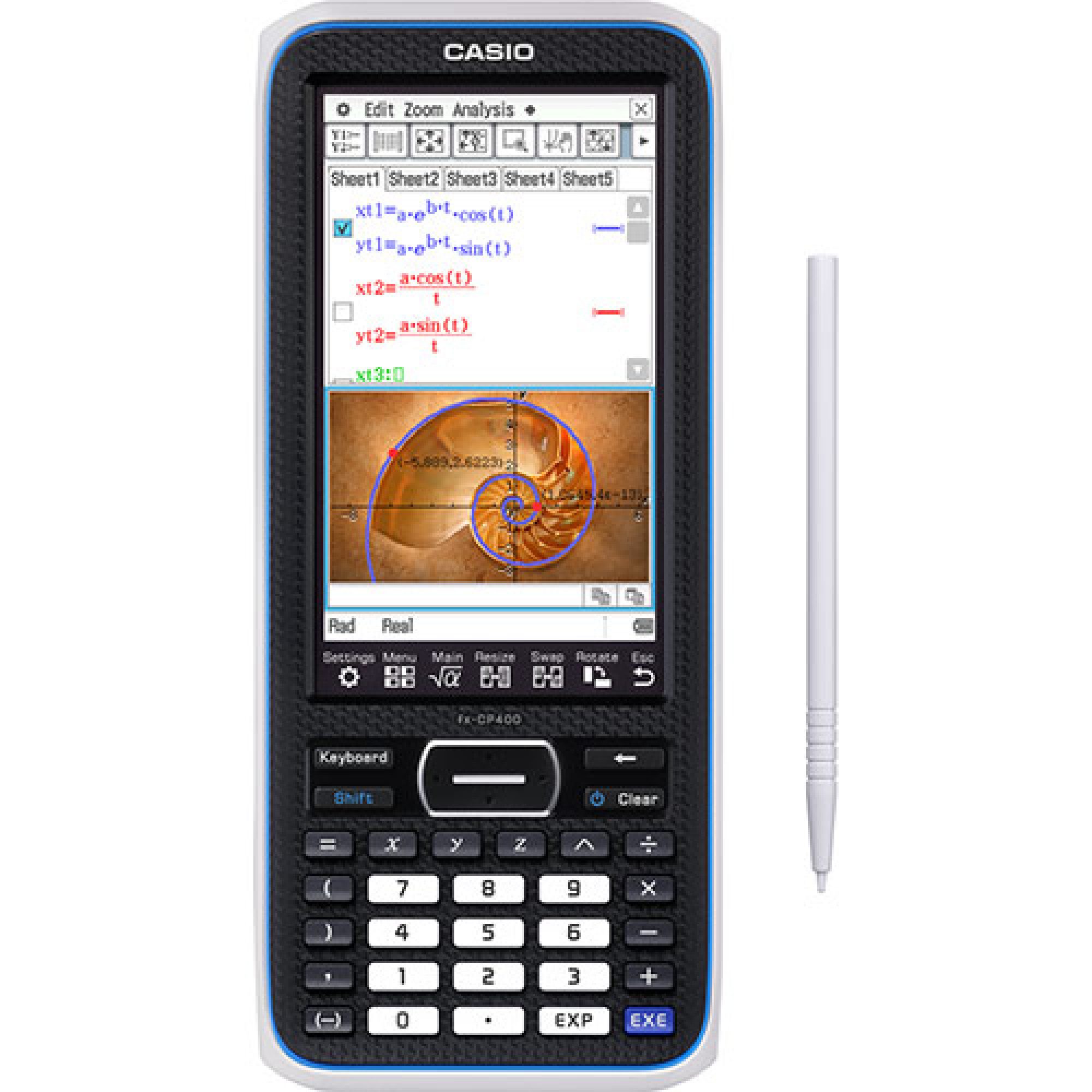 CASIO Taschenrechner Classpad II inkl. Schutztasche Schwarz & Fachbuch (176 S) – Bild 2 von 5