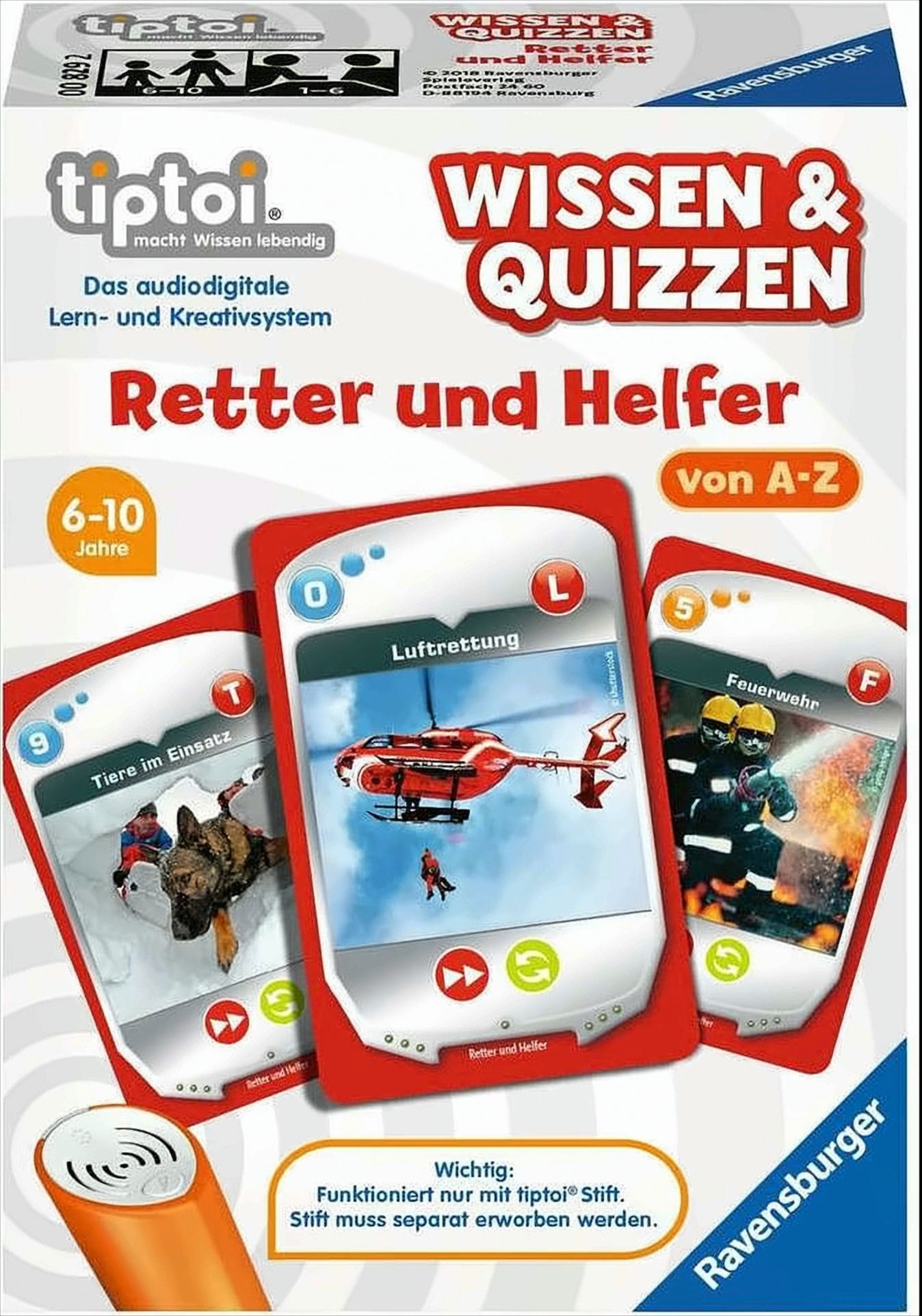 Ravensburger Spiel tiptoi Wissen und Quizzen: Retter und Helfer