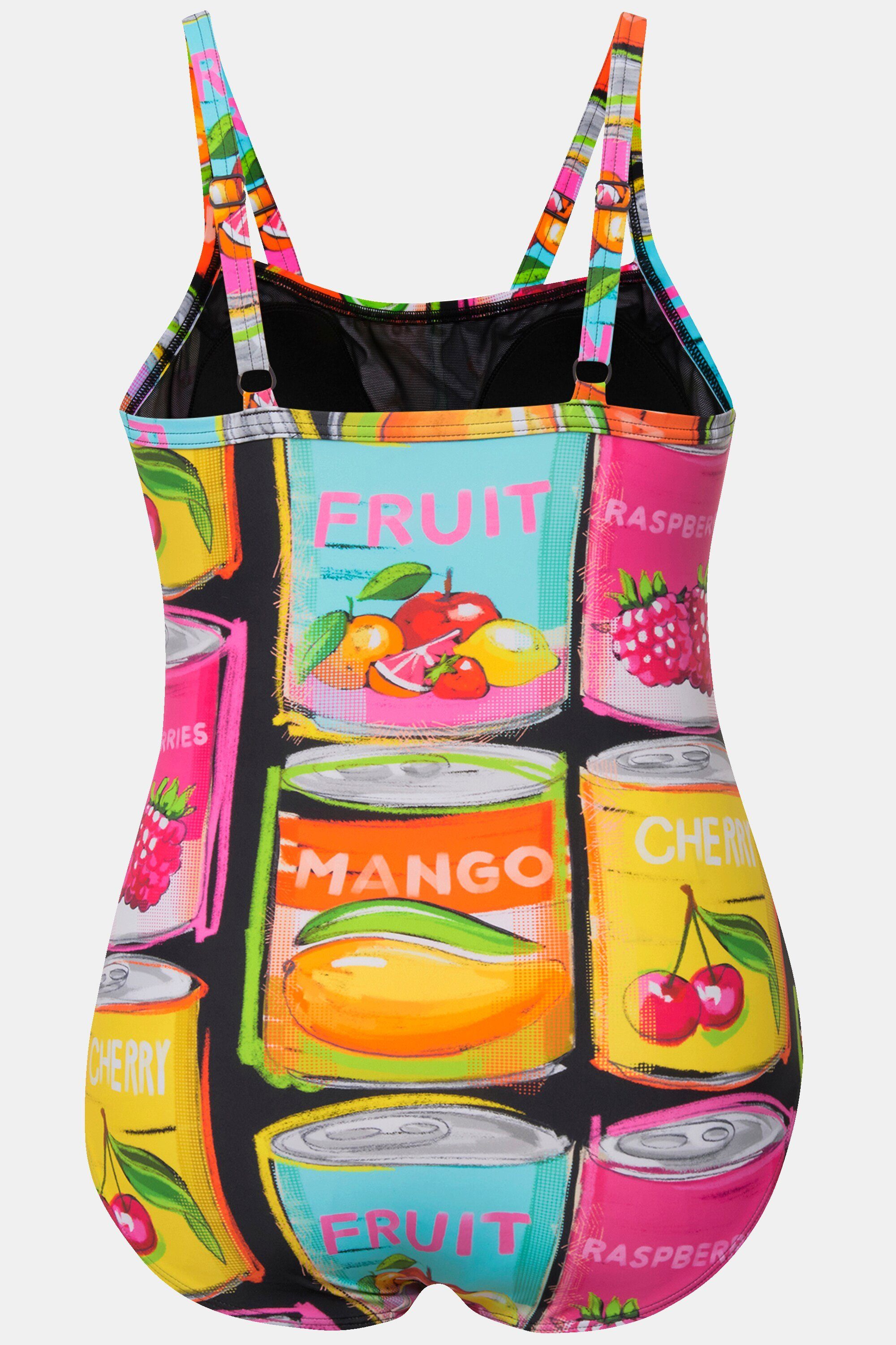 Ulla Popken Badeanzug Badeanzug Obstkonserven Softcups recycelt