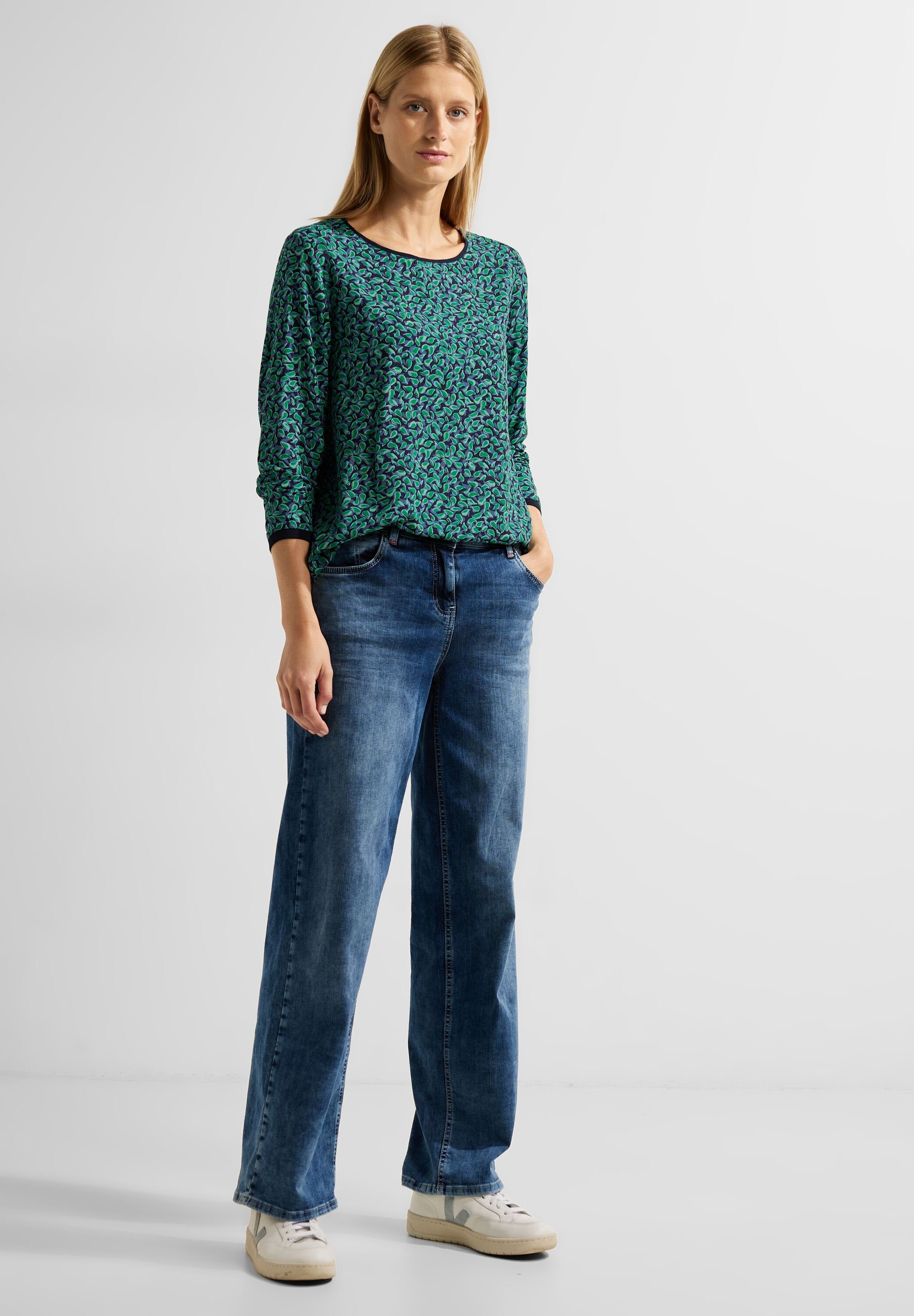 CECIL Langarmbluse mit Rundhalsausschnitt