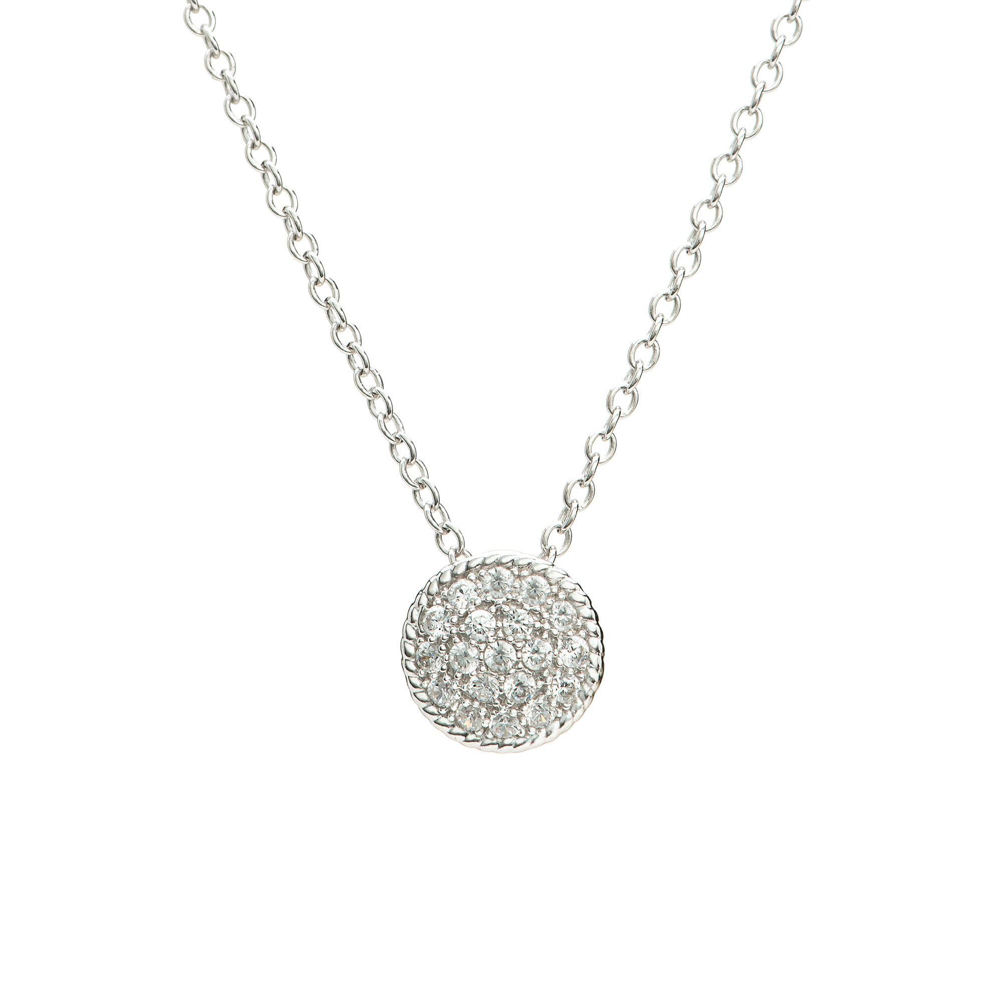 Eye Candy Collier ECJ-NL0079, 925er Sterling-Silber Collier mit einem Anhänger und Zirkonia
