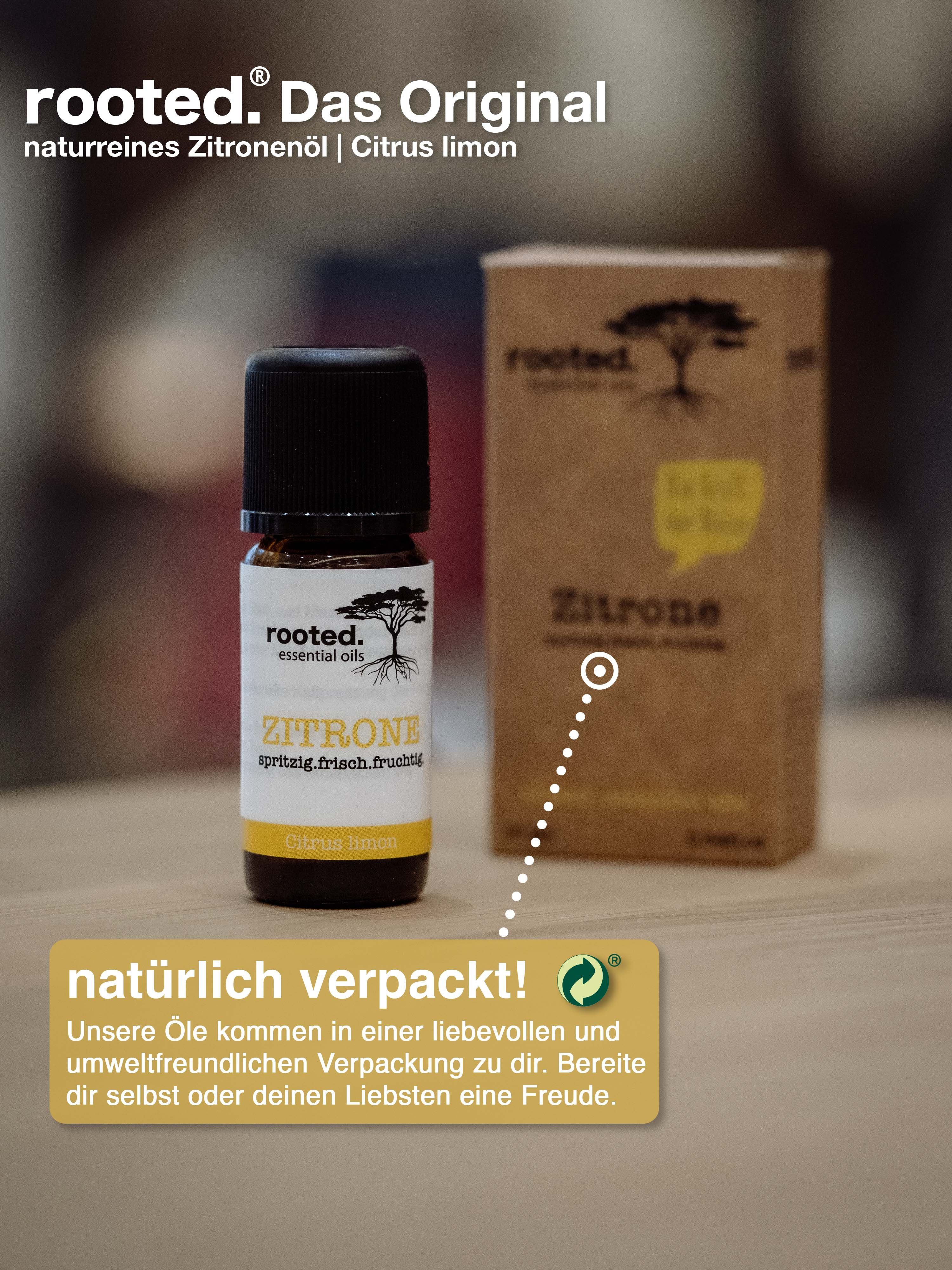 ätherisches 10ml Körperöl limon Zitronenöl, rooted.®, rooted. Citrus