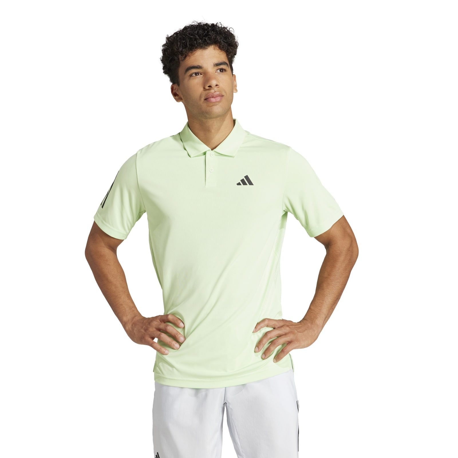 adidas Performance Poloshirt Club 3 Stripes 2024 limegrün Herren