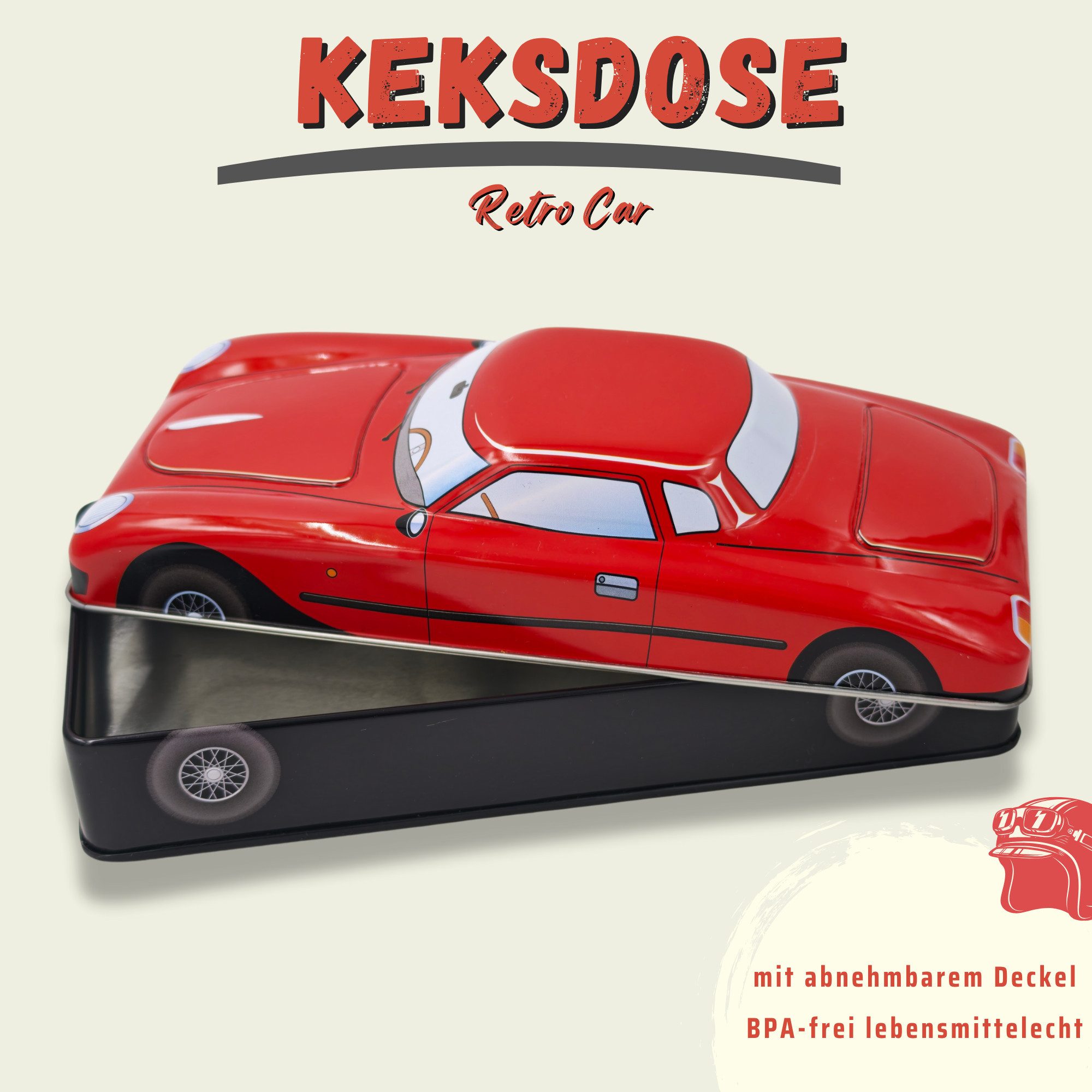 MediMuc Keksdose Retro Car, Stülpdeckel