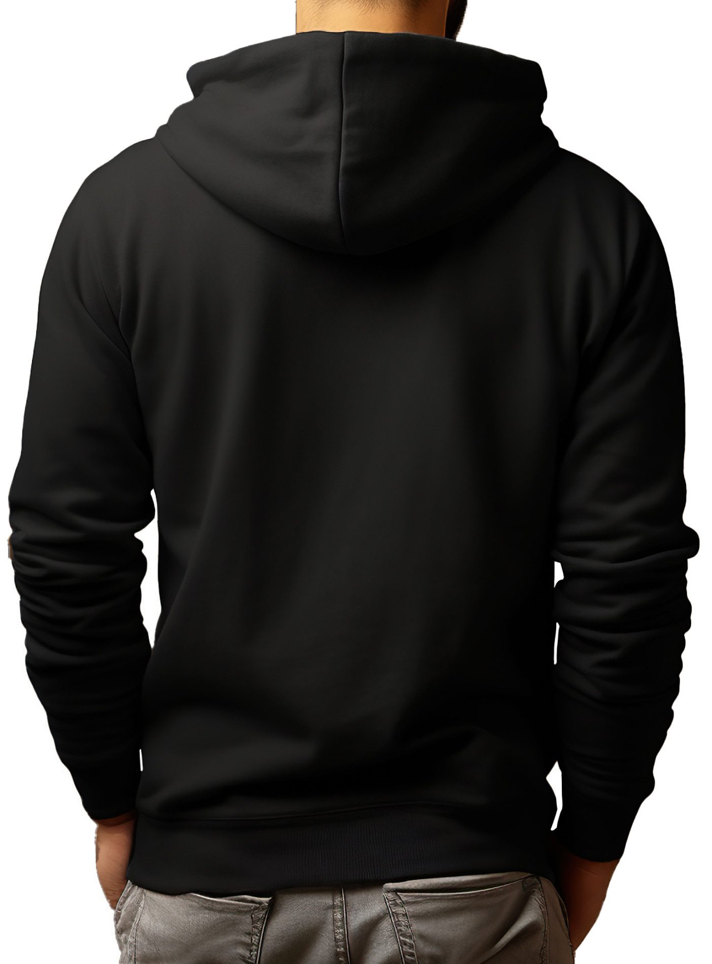 MyDesign24 Hoodie Herren Kapuzen Sweatshirt - Adler mit USA Flügel Kapuzenpulli mit Aufdruck i348