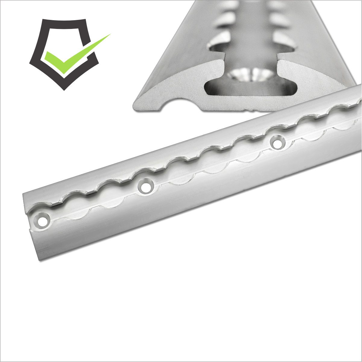 solidpro Spanngurt Airlineschiene 0,5 Meter halbrund silber, TÜV zertifiziert, eloxiert (1-St)