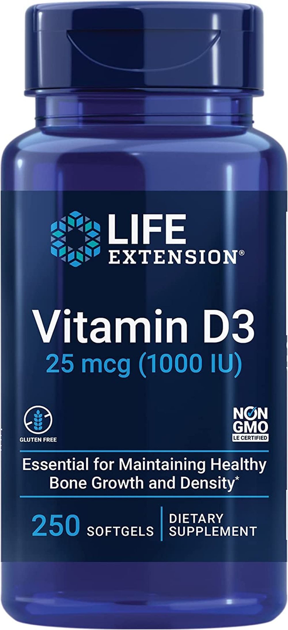 Life Extension Life Extension Vitamin D3 (1000 IE) - 250 Softgels Kapseln