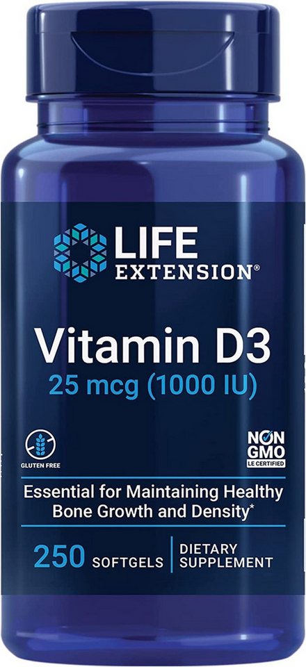 Life Extension Life Extension Vitamin D3 (1000 IE) - 250 Softgels Kapseln
