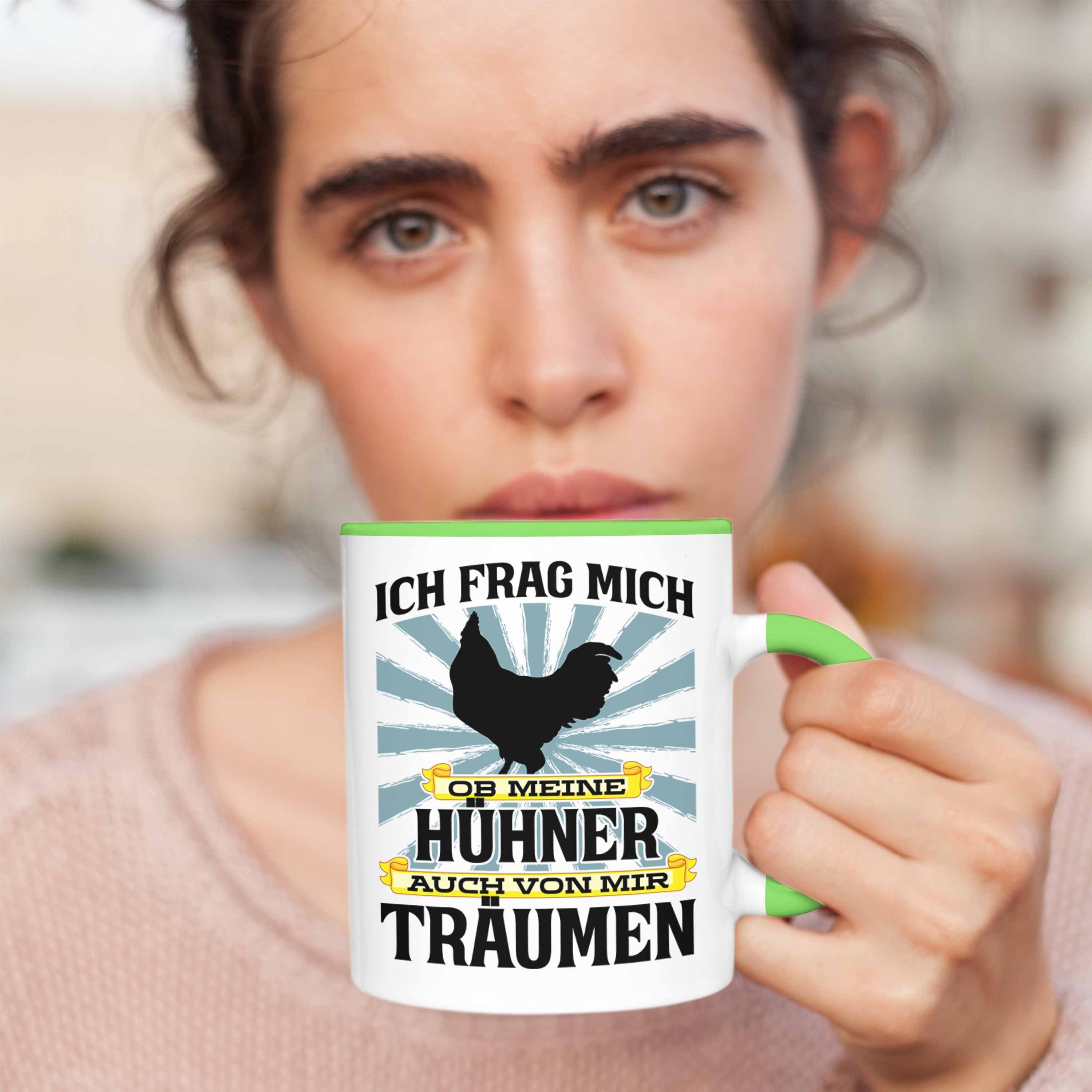 Trendation Tasse Spruch Grün für Männer Tasse Hühner-Flüsterer Geschenke Landwirtschaft Landwirt Bauer Kaffeetasse - Trendation Geschenk Traktor Spruch