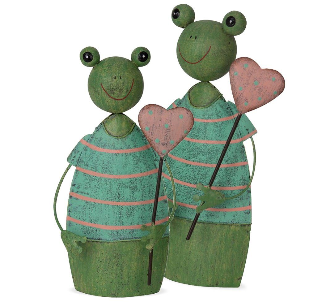 Dekofigur matches21 Dekofigur HOME Frosch mit St) Herz (1 Gartendeko HOBBY &