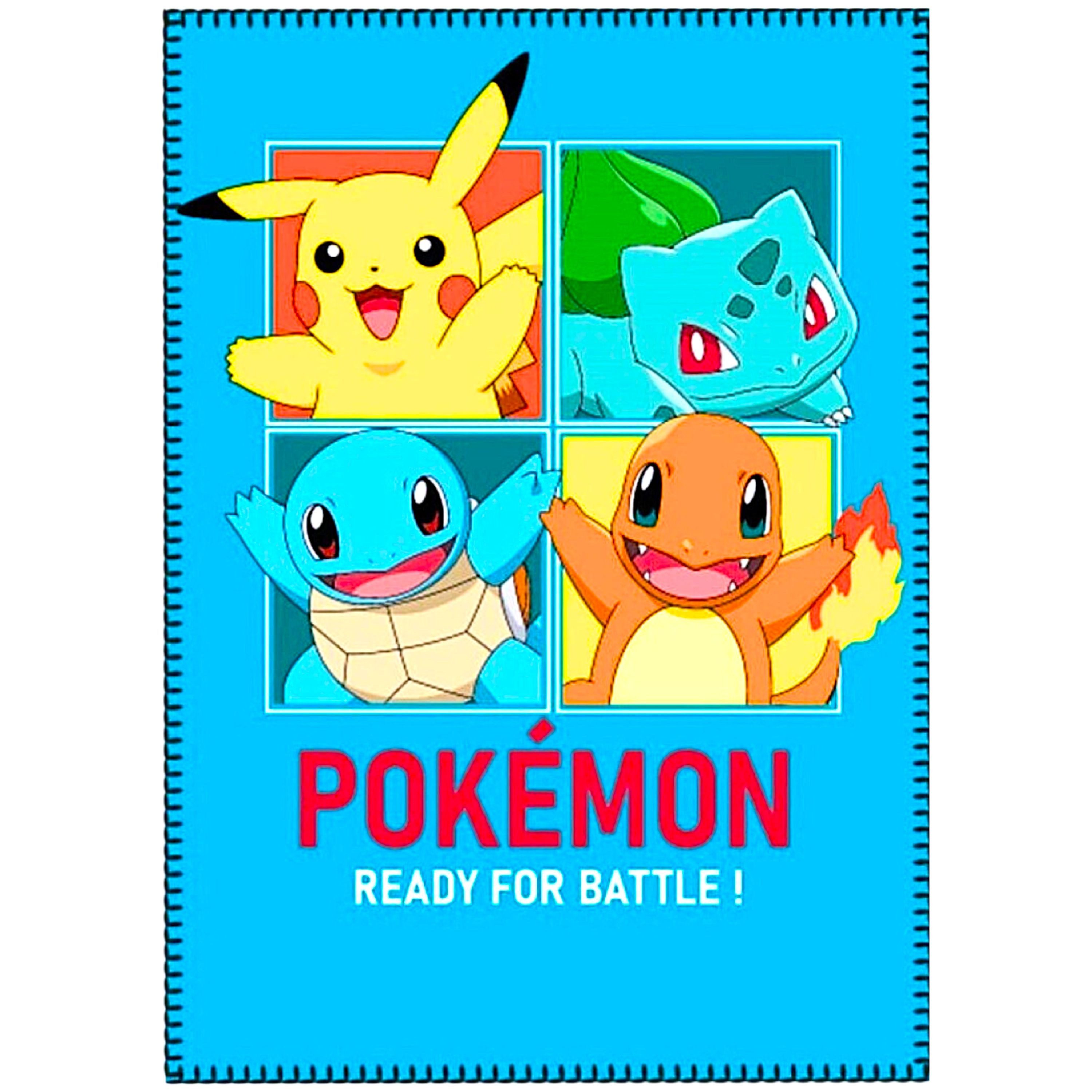 Kinderdecke DREAM TEAM, POKÉMON, Kinder Fleecedecke weiche Kuscheldecke 140 x 100 cm