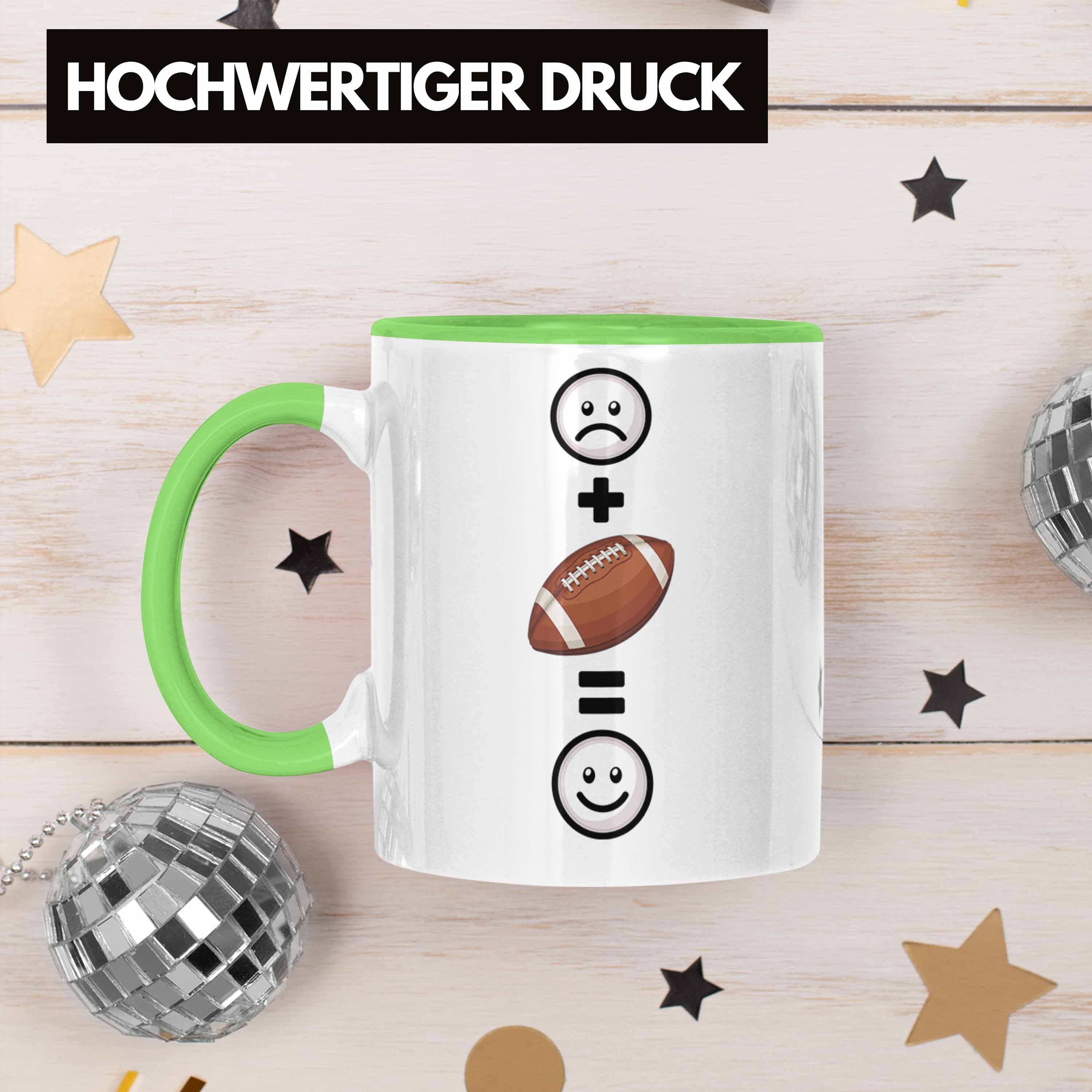 Tasse Trendation Grün Lustige Geschenk American Geschenki für Footballspieler Tasse Football