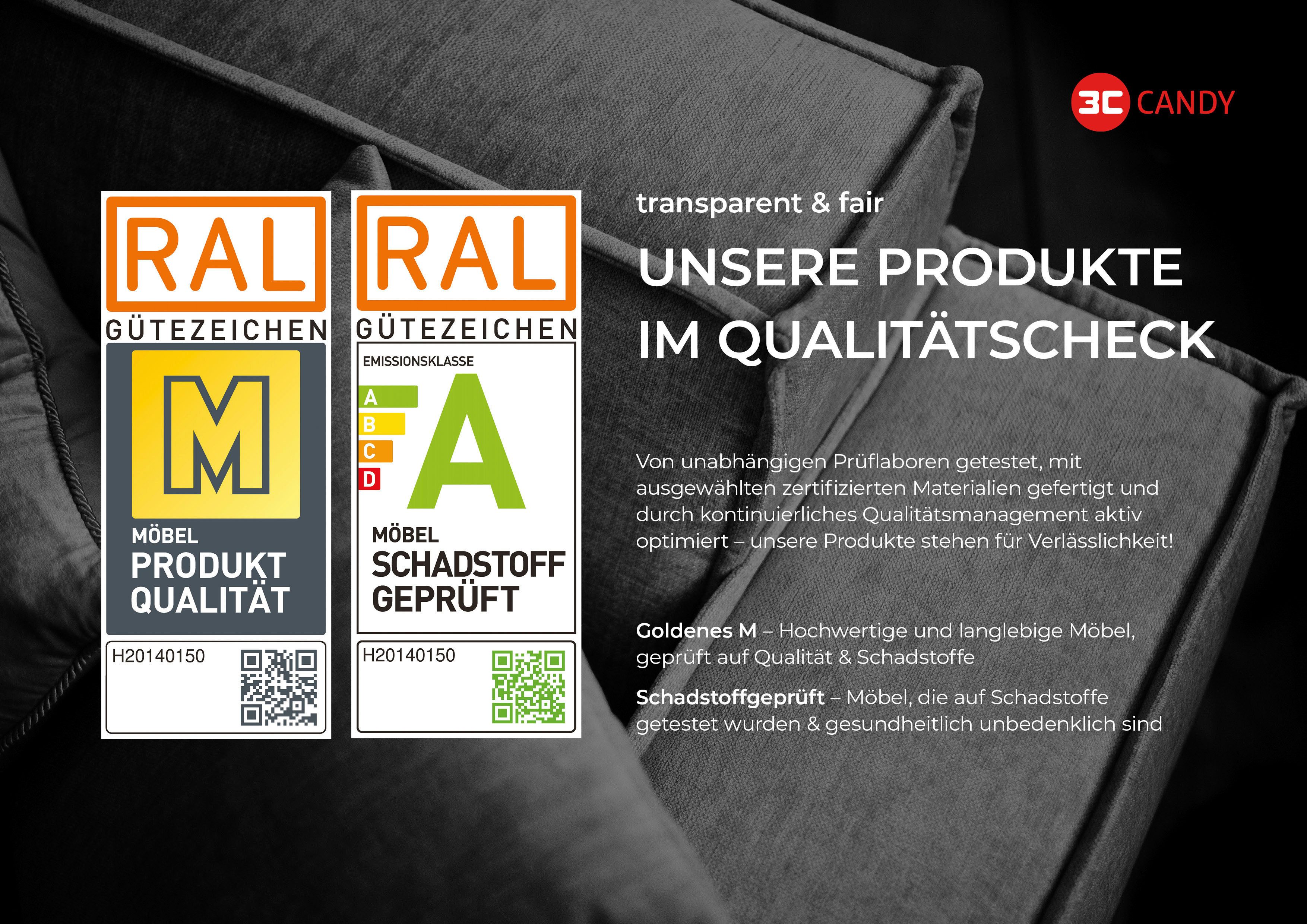 3C Candy 2-Sitzer Enisa softig und legeres Big-Sofa, bequem und komfortabel, Zeitloses und stylisches Loungemöbel, in Breitcord – Bild 5 von 5