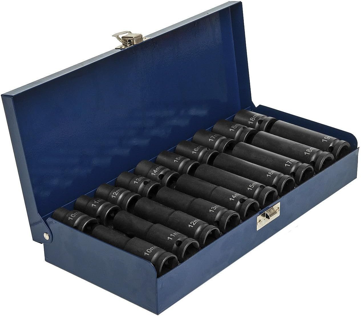 Falon-Tech Stecknüsse 1/2 Nüsse Schlagnuß Kraftnüs'se Steckschlüssel 6-kant 10-19mm, 20-St.