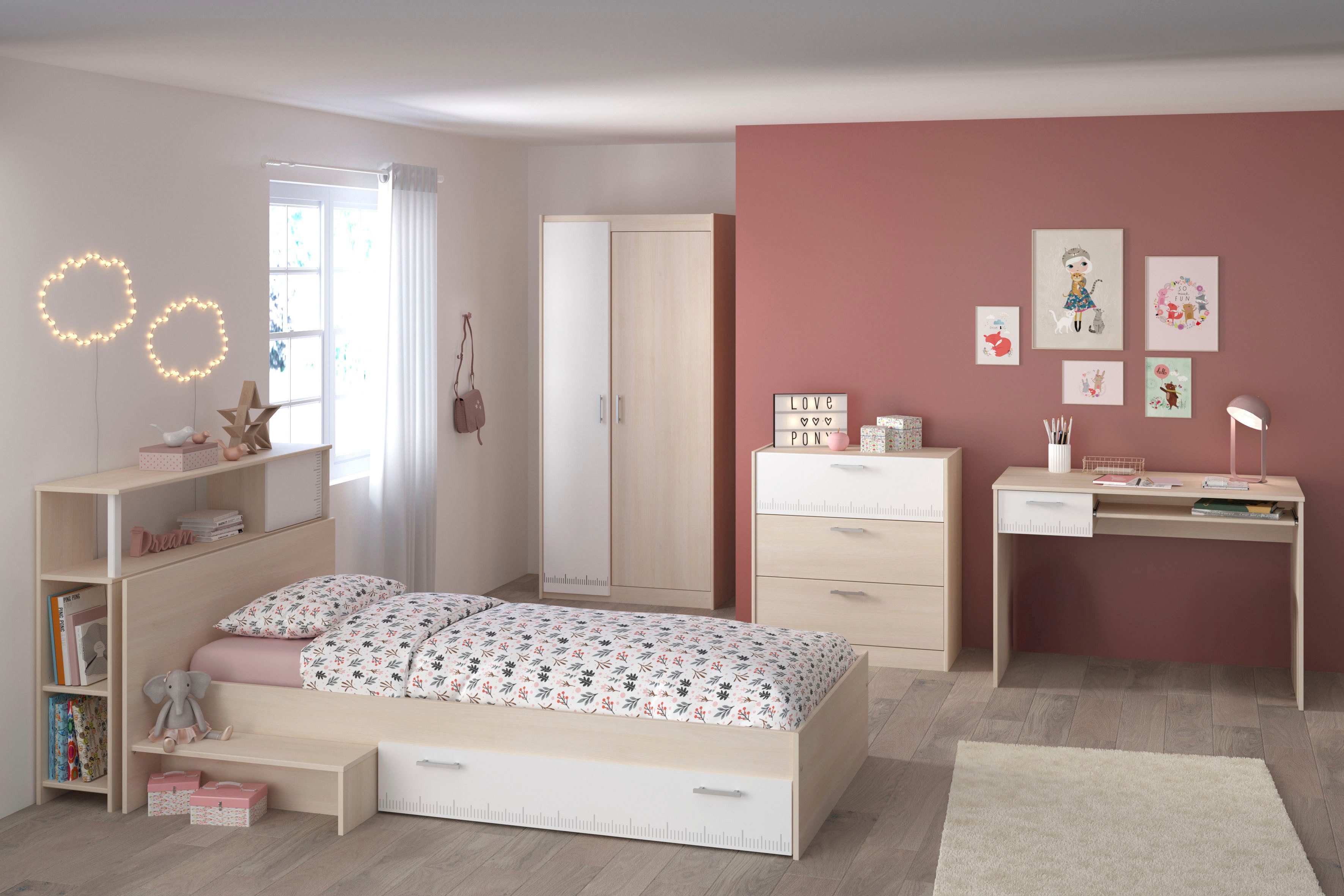 Parisot Jugendzimmer-Set Charly 8, (Set, 5-tlg., 5-tlg)