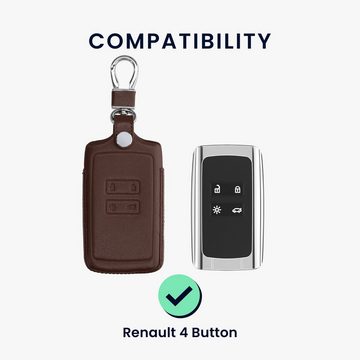 kwmobile Schlüsseltasche Autoschlüssel Hülle für Renault (1-tlg), Leder Schutzhülle Schlüsselhülle Cover - Schlüssel Case