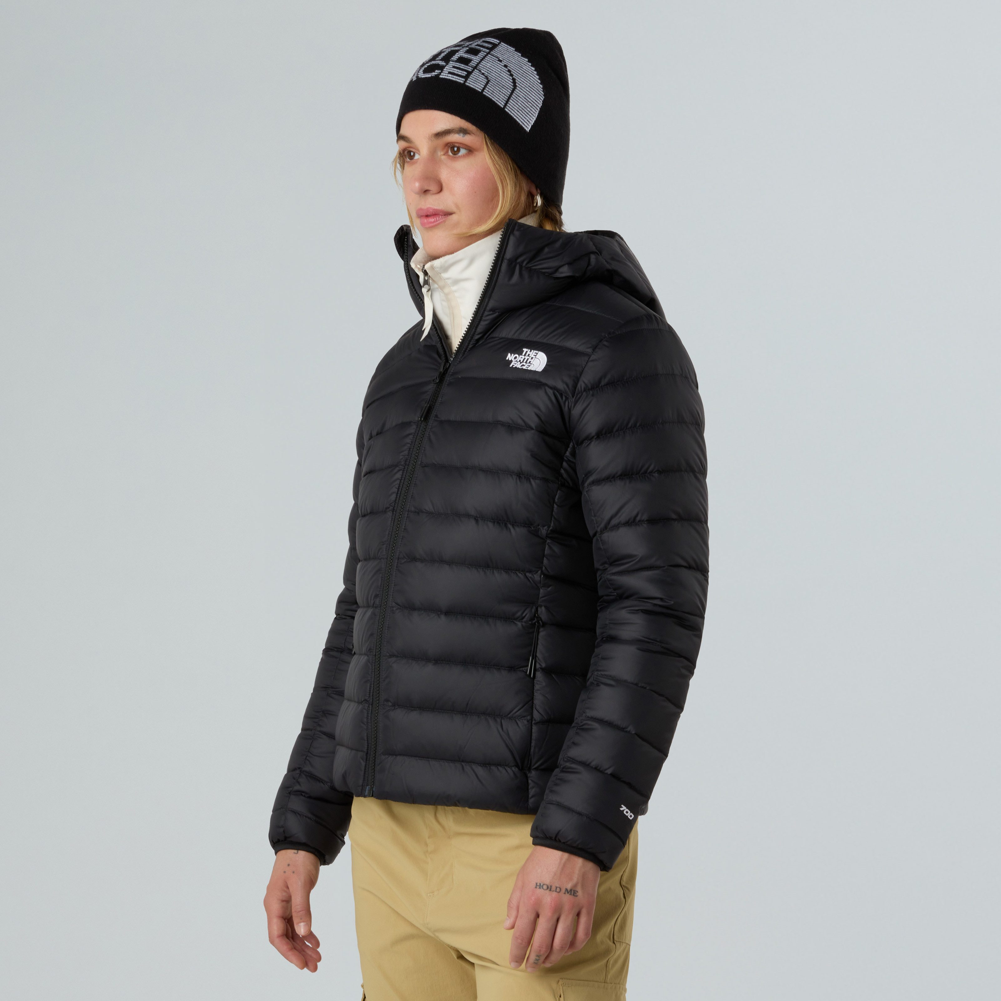 The North Face Daunenjacke W CLASSIC DOWN HOODED JACKET mit 700er-Daunenfüllung, sportlicher Stil, mit verstellbarer Kapuze – Bild 4 von 5