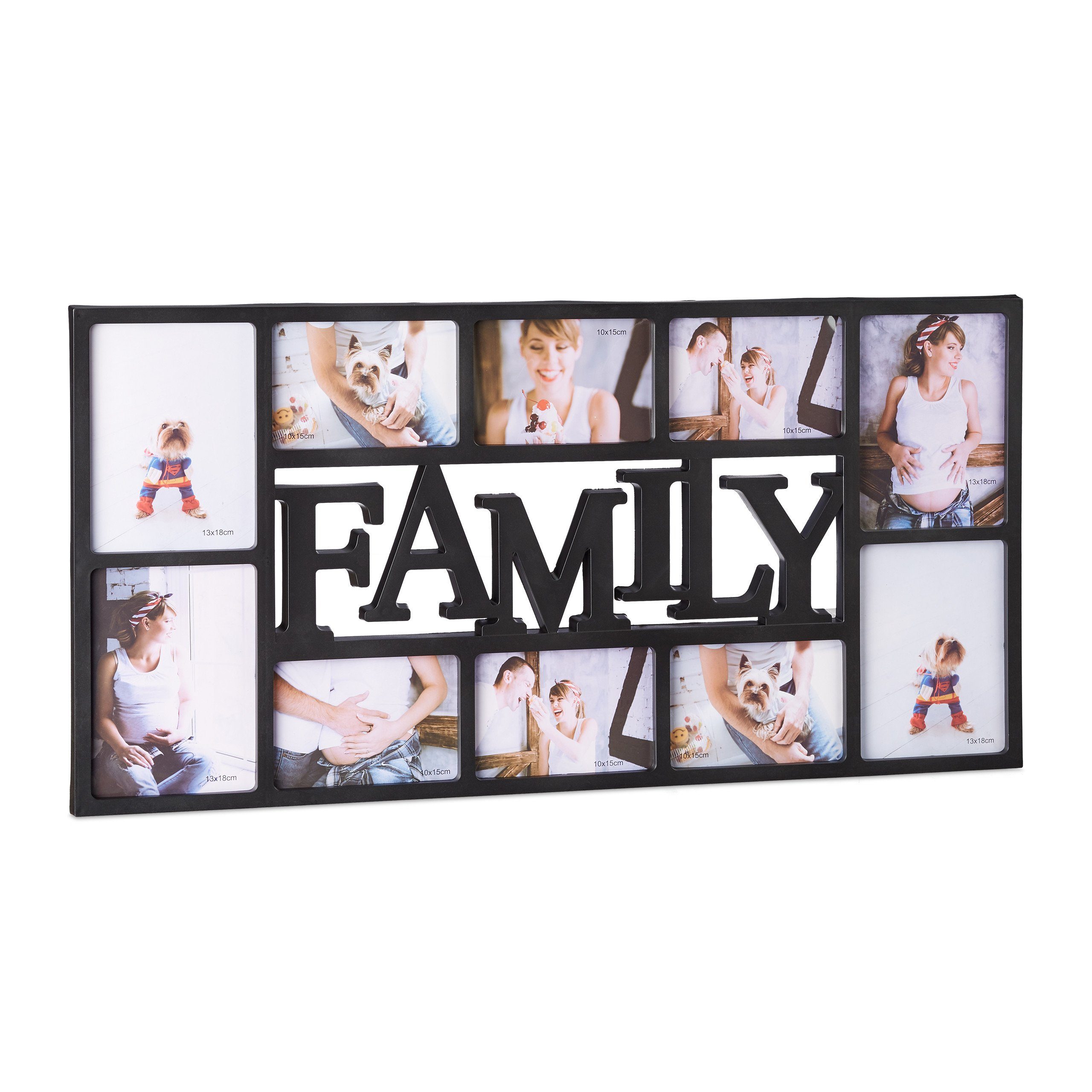 relaxdays Collagerahmen Bilderrahmen Familie für 10 günstig online kaufen