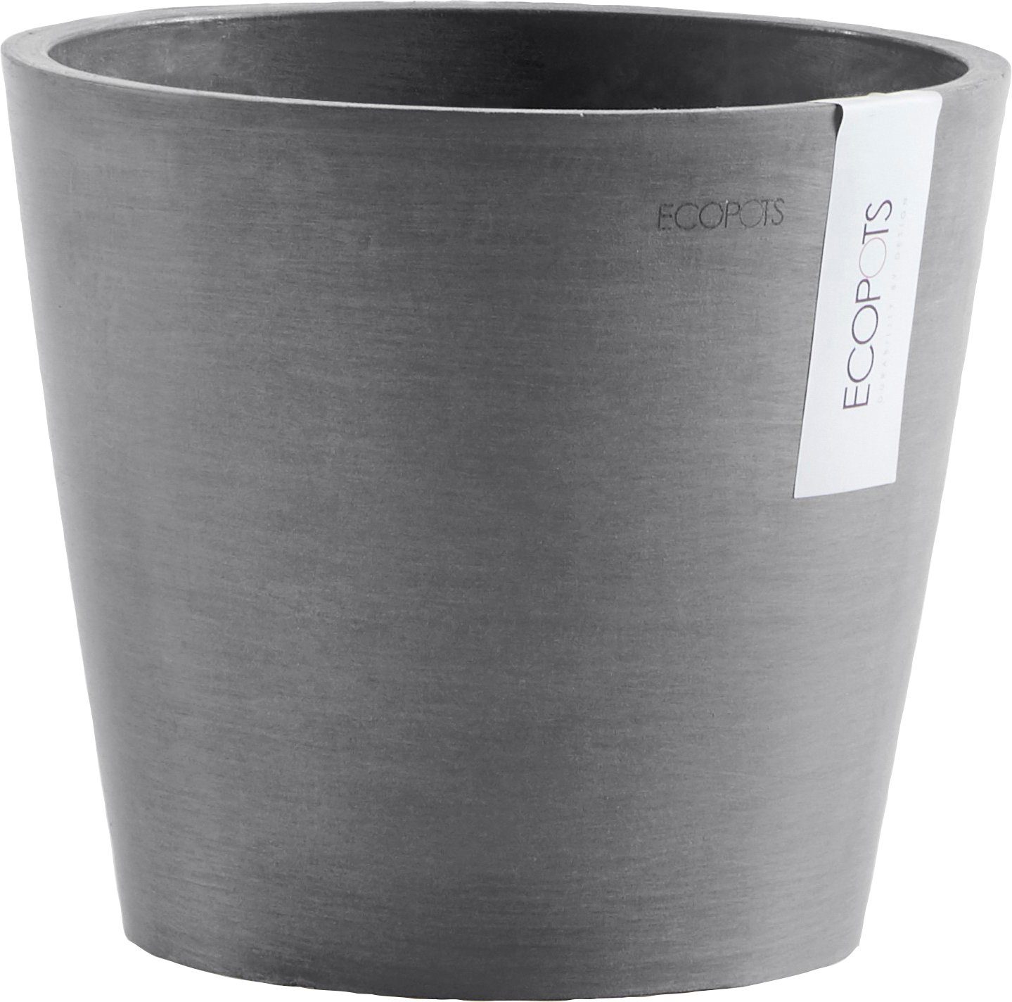 BxTxH: Blumentopf mit 20x20x17,5 cm, Wasserreservoir ECOPOTS Grey, AMSTERDAM