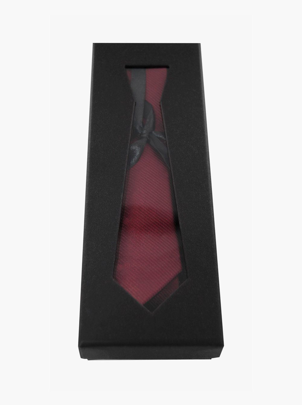 Geschenkbox axy Geschenk einfarbig Krawatte breit cm mit 5.0 Herren Krawatte Weinrot Seidenkrawatte, perfektes