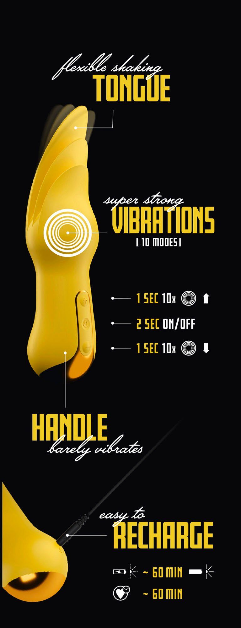 Klitoris-Stimulator Vibrator You2Toys Licking