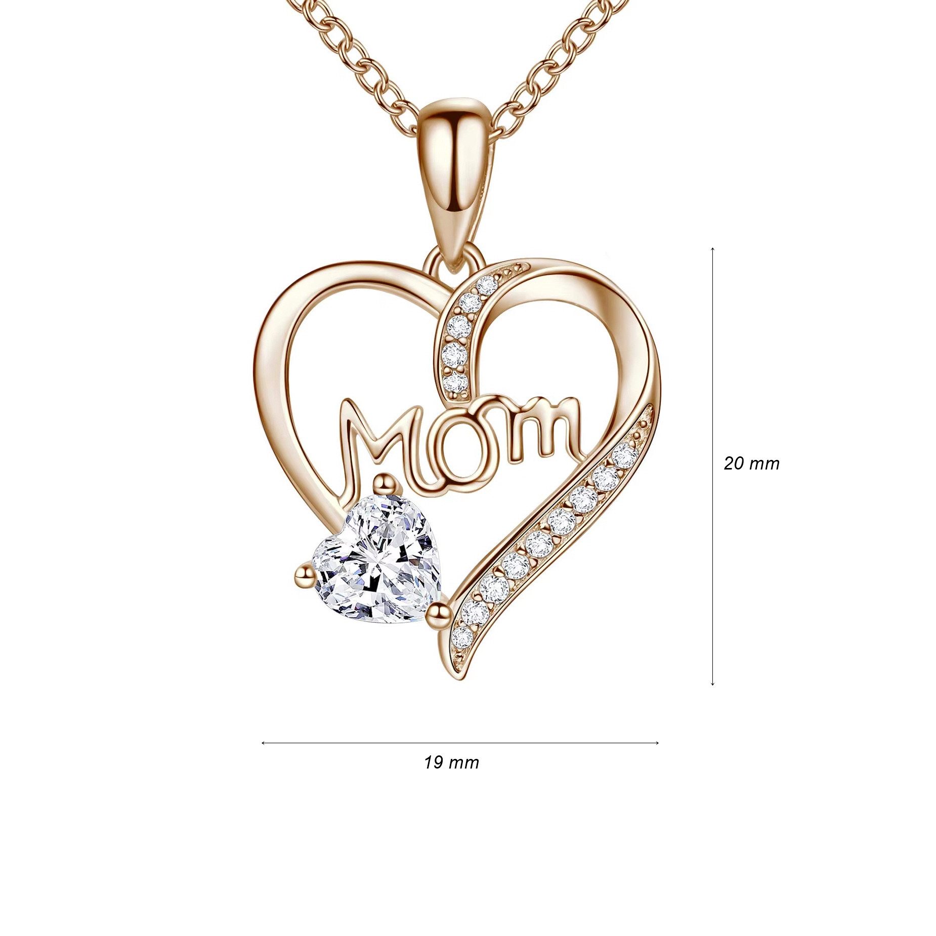 ELLAWIL Herzkette Kette mit Herzanhänger Mom günstig online kaufen