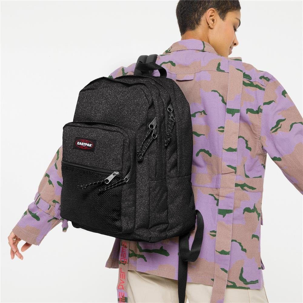 Eastpak Rucksack PINNACLE, Spark Black, aus Polyester, mit Schlüsselclip, Vegan