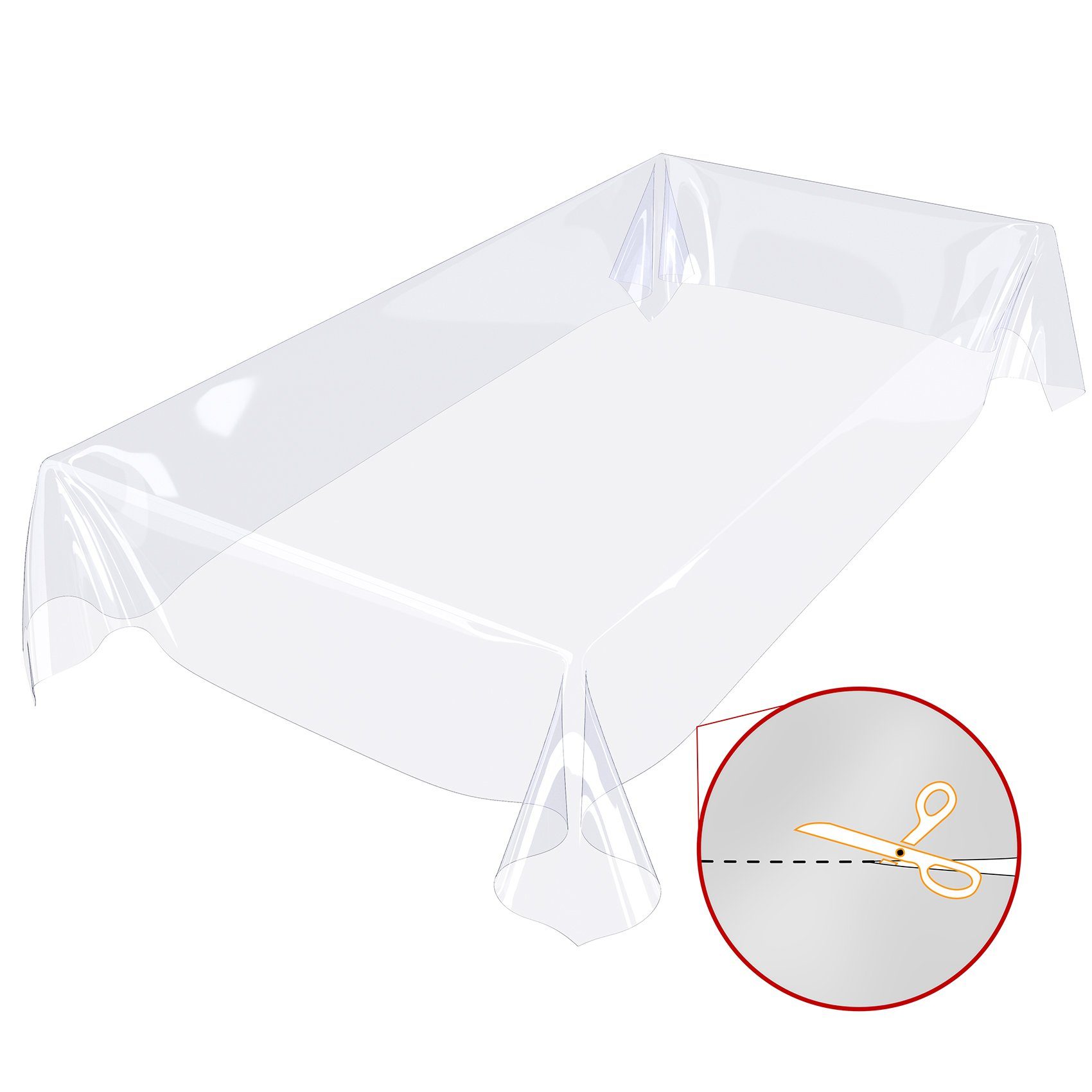 ANRO Tischdecke PVC-Folie KLARA Gartentischdecke Tischschutzfolie günstig online kaufen