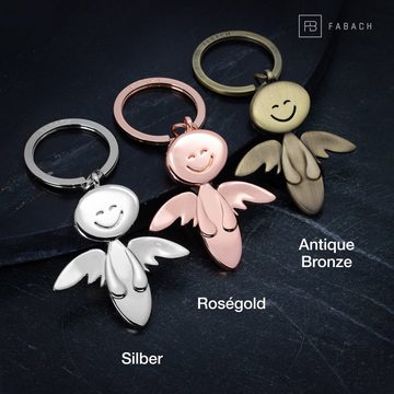 FABACH Schlüsselanhänger Schutzengel Smile - Engel Anhänger aus Metall - Geschenk Glücksbringer