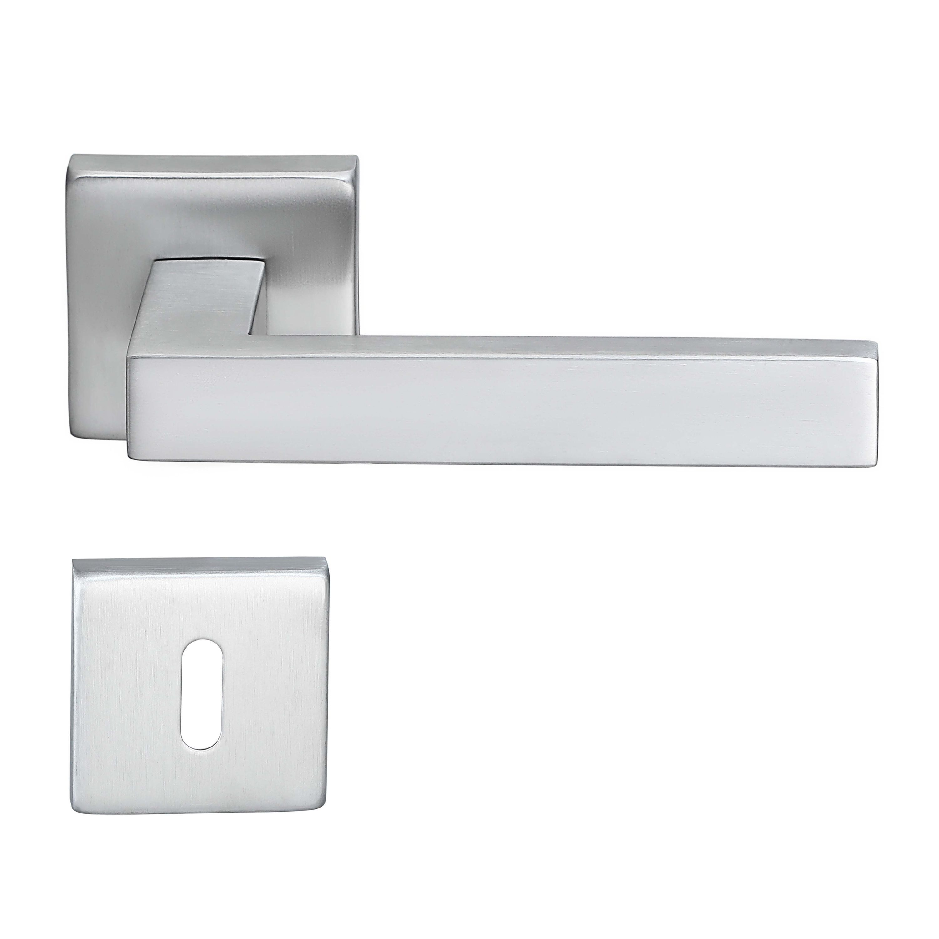 MeinTürgriff Drückergarnitur Trento Edelstahl Türgriff eckig Innentüren Ros günstig online kaufen