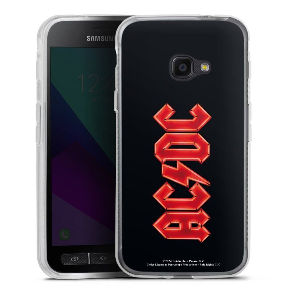 DeinDesign Handyhülle ACDC Logo Offizielles Lizenzprodukt ACDC Logo Large, Samsung Galaxy Xcover 4 Silikon Hülle Bumper Case Handy Schutzhülle
