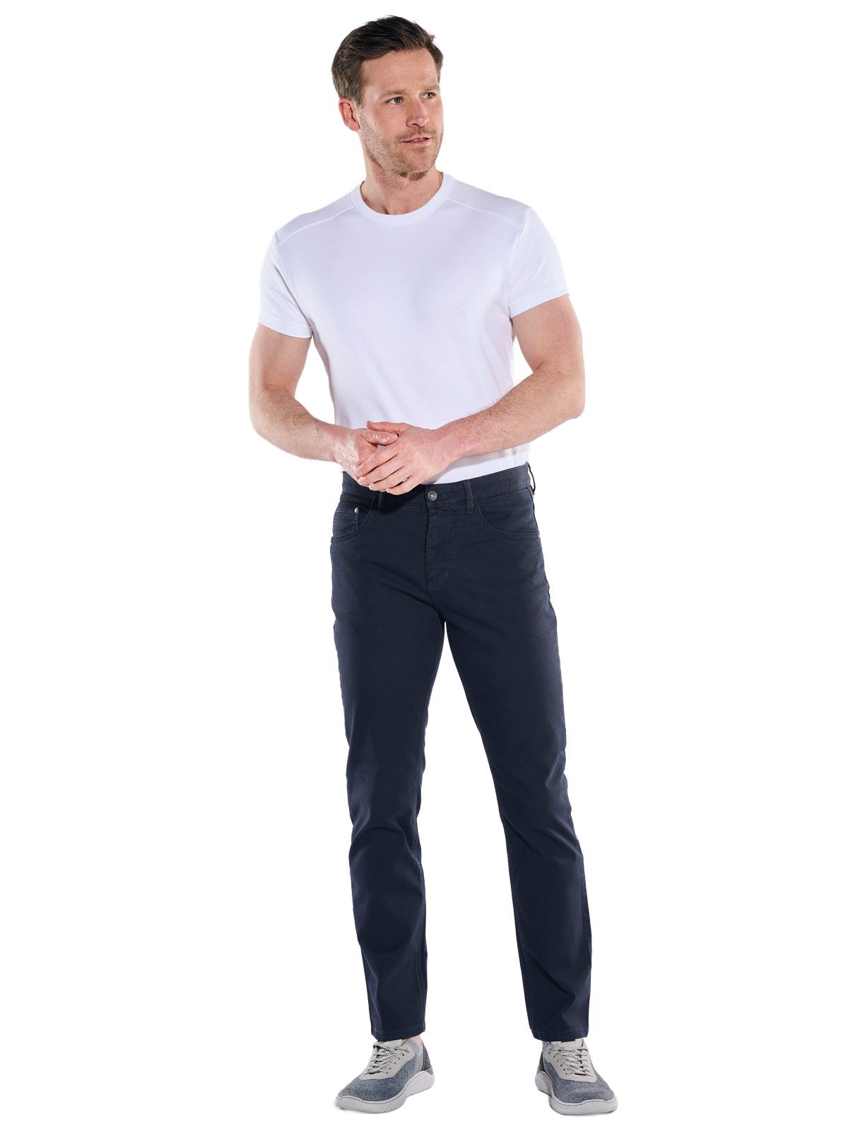 Engbers 5-Pocket-Hose Herren Hose regular, Marineblau