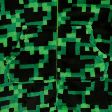 Sarcia.eu Pyjama Minecraft Einteiliges Pyjama/Schlafanzug, grün, schwarz 6-7 Jahre