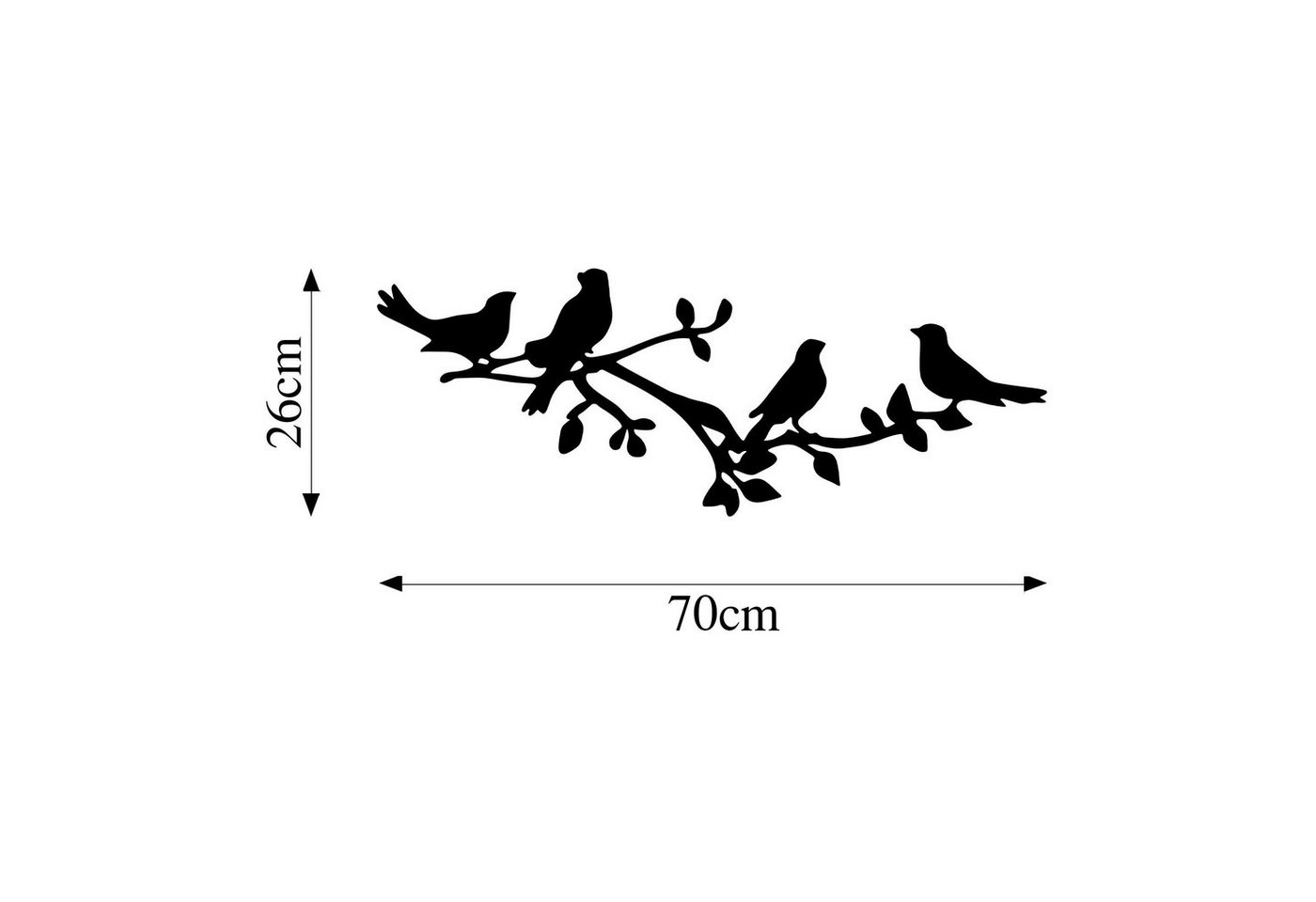Wallity Wanddekoobjekt 100% METAL (Thickness: 1,5 mm), 70 x 26 cm L2254