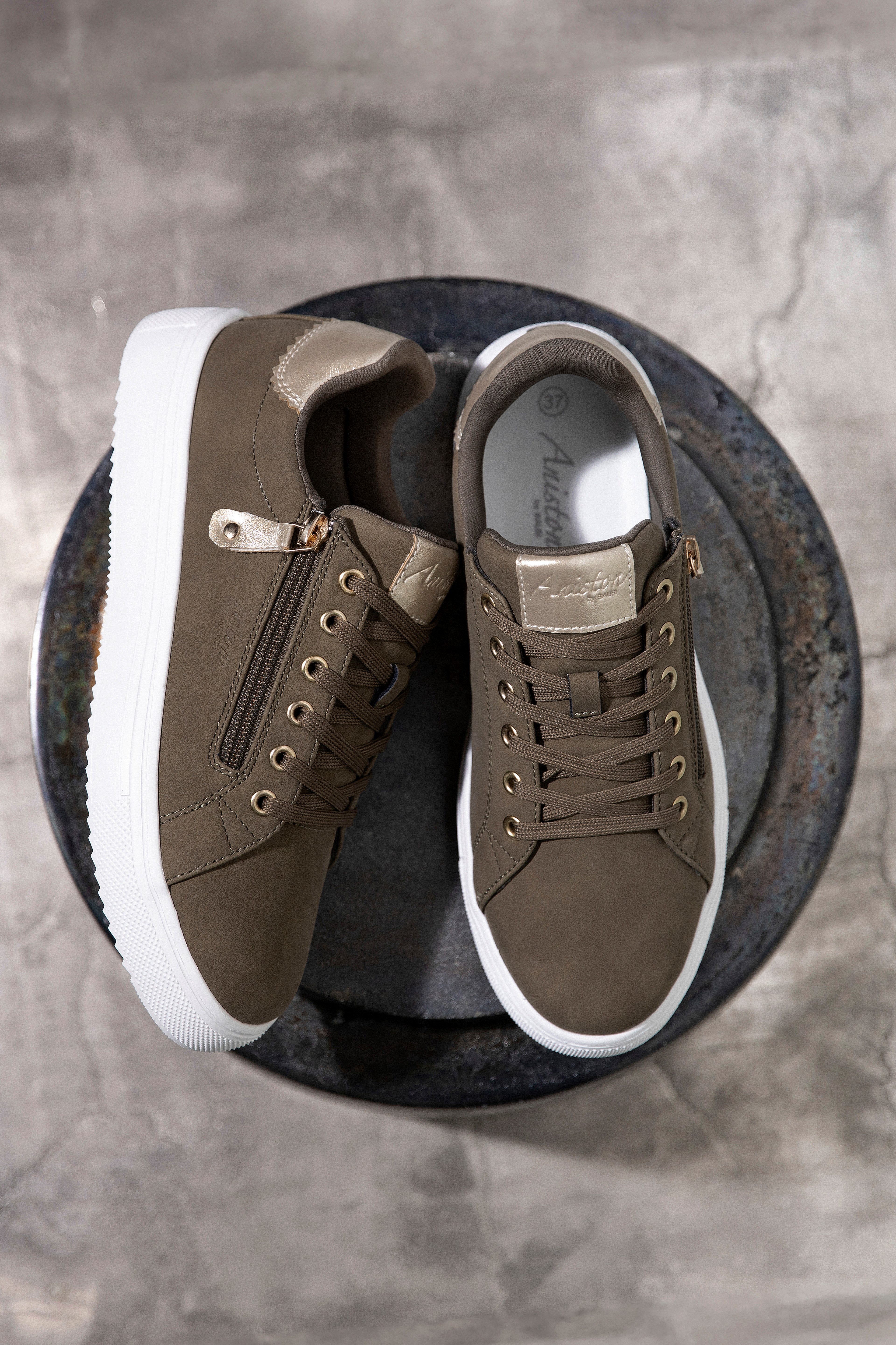 Aniston SHOES Sneaker Schnürschuh, Freizeitschuh mit Reißverschluss - NEUE KOLLEKTION