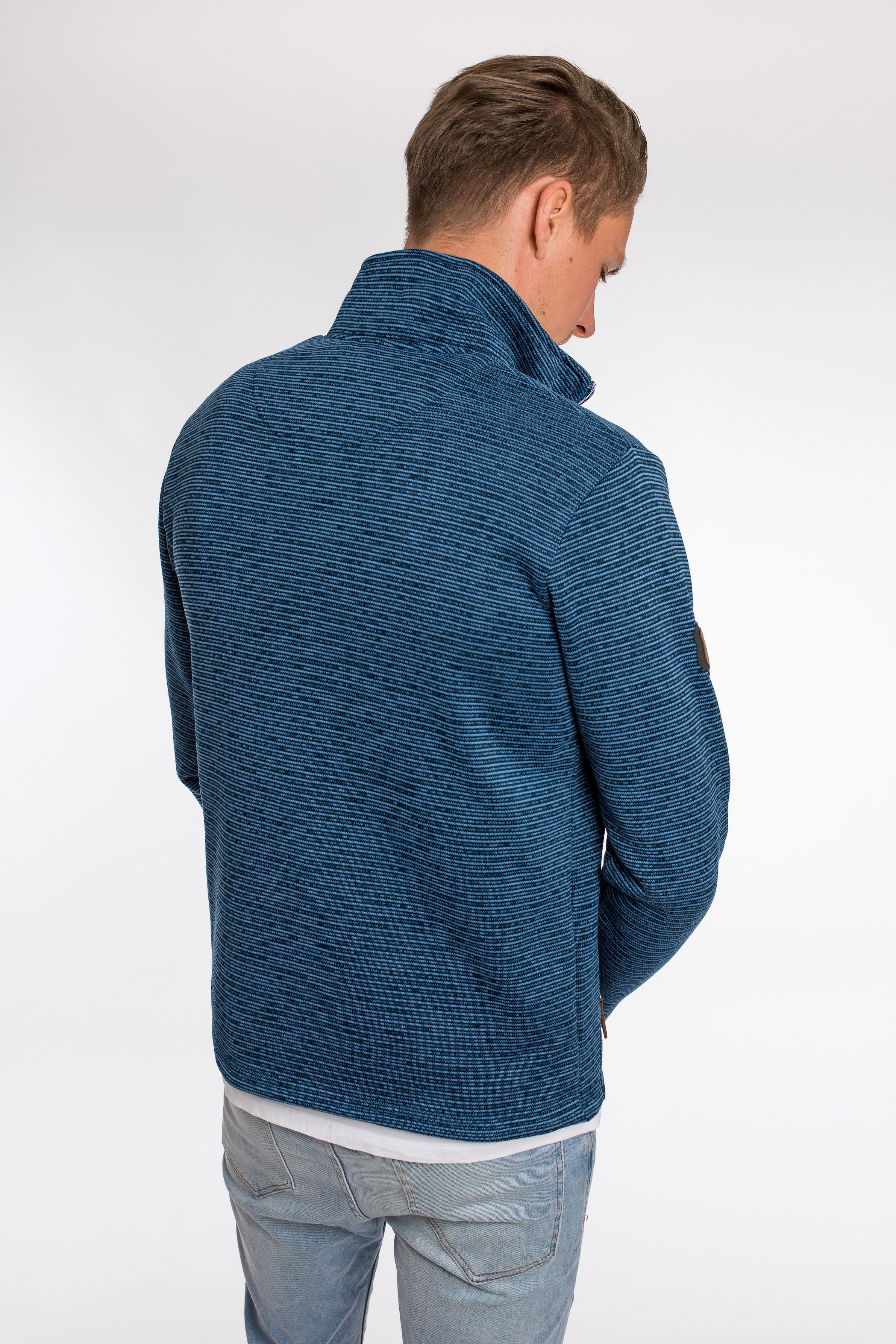 DEPROC Active Strickfleecejacke LACEWOOD MEN Kontrastreissverschluss