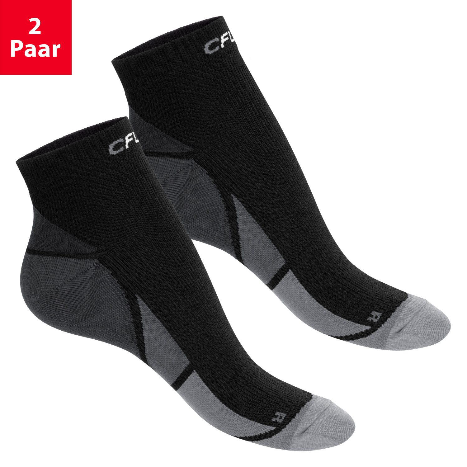 CFLEX Kompressionsstrümpfe Sportsocken für Herren & Damen mit Kompression 2er & 4er