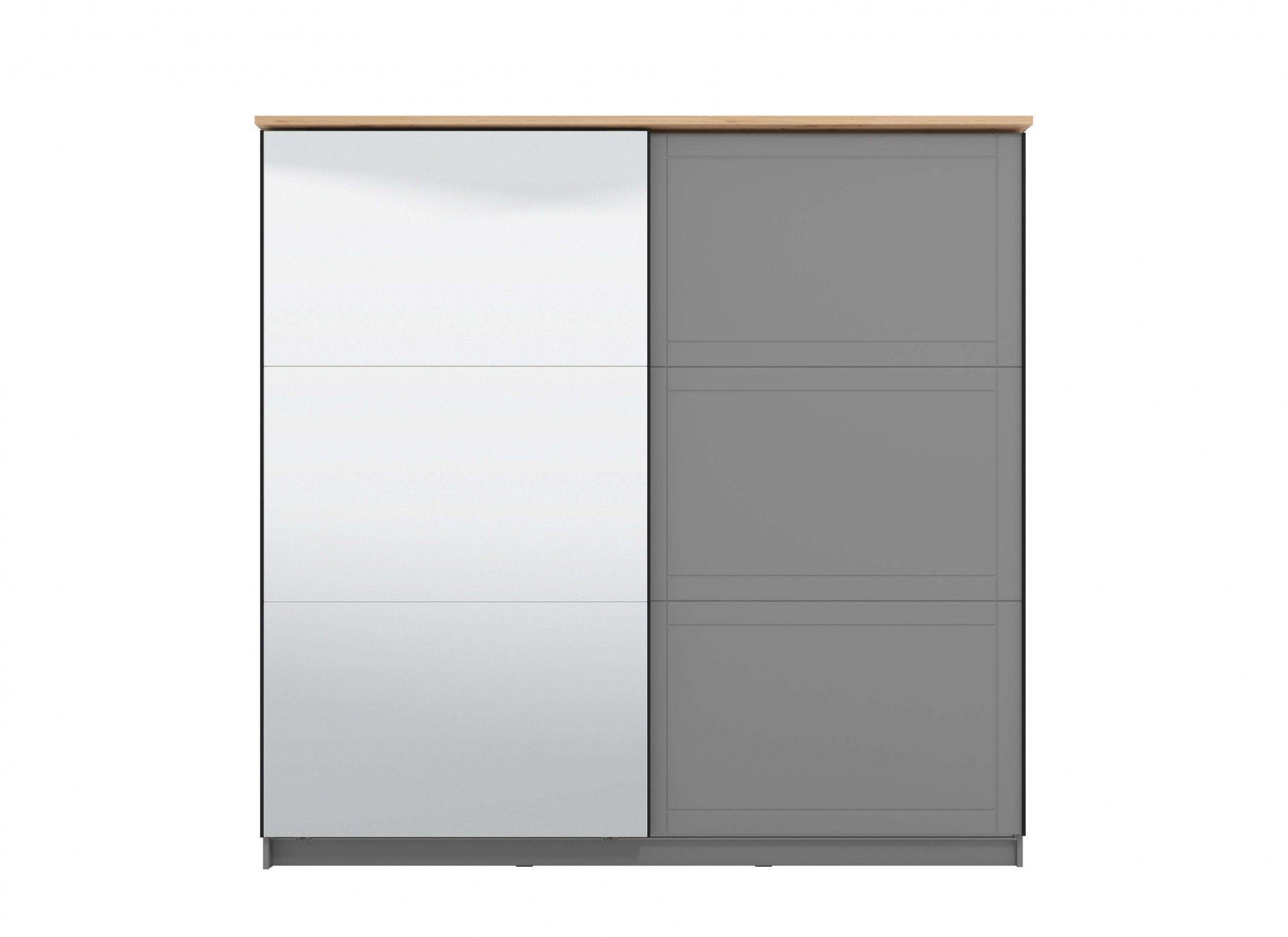 komplette affaire grau Spiegel, mit Valencia INKLUSIVE matt | Home Graphite Innenausstattung Grau Schwebetürenschrank