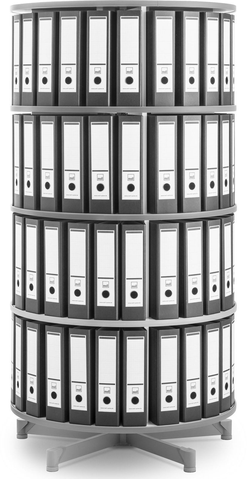 Moll Aktenschrank Ordnerdrehsäule Depotfile 80 4 Etagen weiß