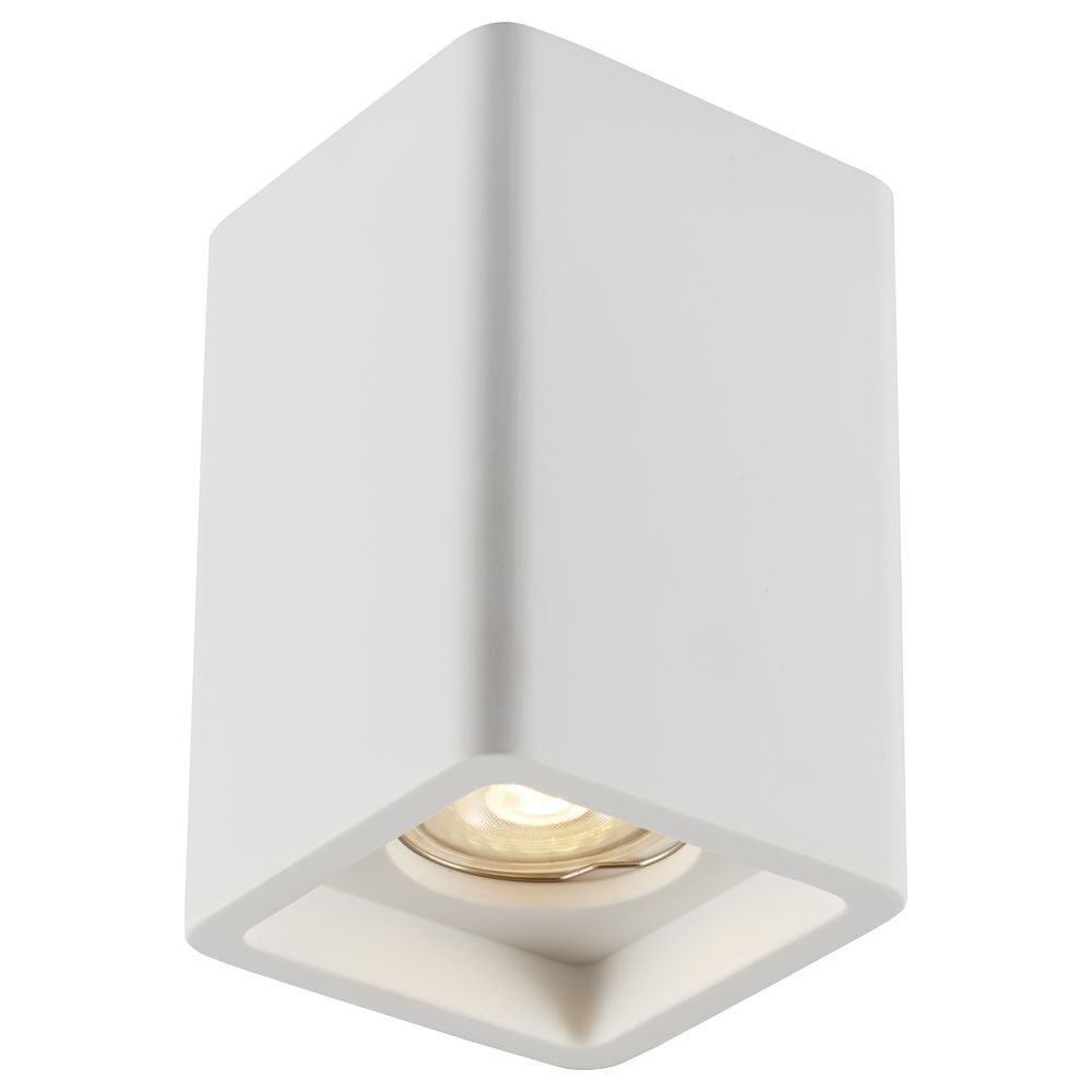 famlights Deckenstrahler famlights, Gipsdeckenaufbauspot Michael in Weiß GU10 max. 35W