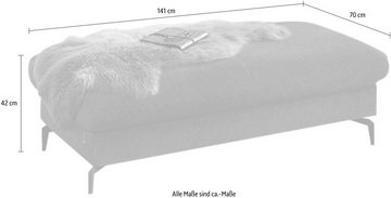 W.SCHILLIG Polsterhocker piedroo, Füße in Silber matt