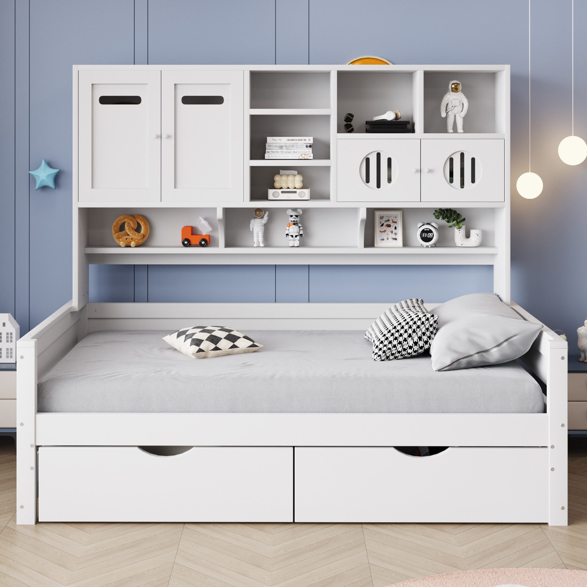 Merax Daybett (Sofabett Schlafsofa Jugendbett Kinderbett Einzelbett Schrank günstig online kaufen