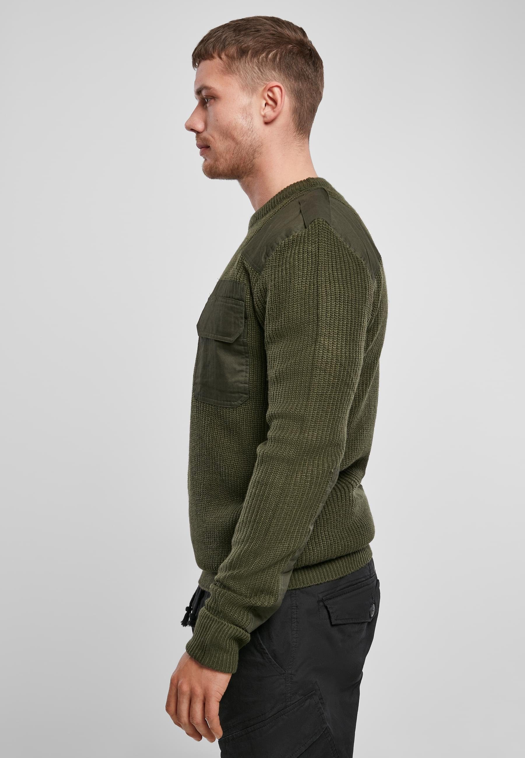 Brandit Herren olive Kapuzenpullover (1-tlg) Sweater Military