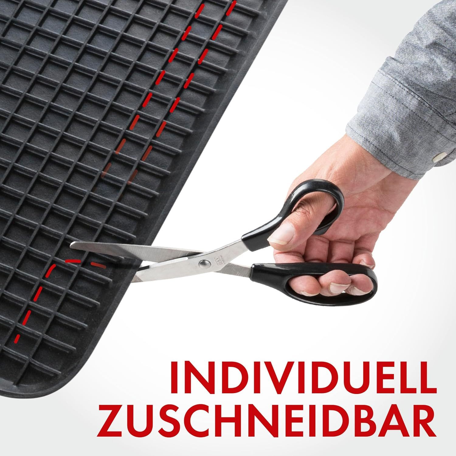 WALSER Universal-Fußmatten Gummimatte Automatte Gummi Universal 50x70cm (1 St), für Universal Universell, Gummi-Matte Fußmatte Kofferraum Schutzmatte Auto PKW G – Bild 3 von 5