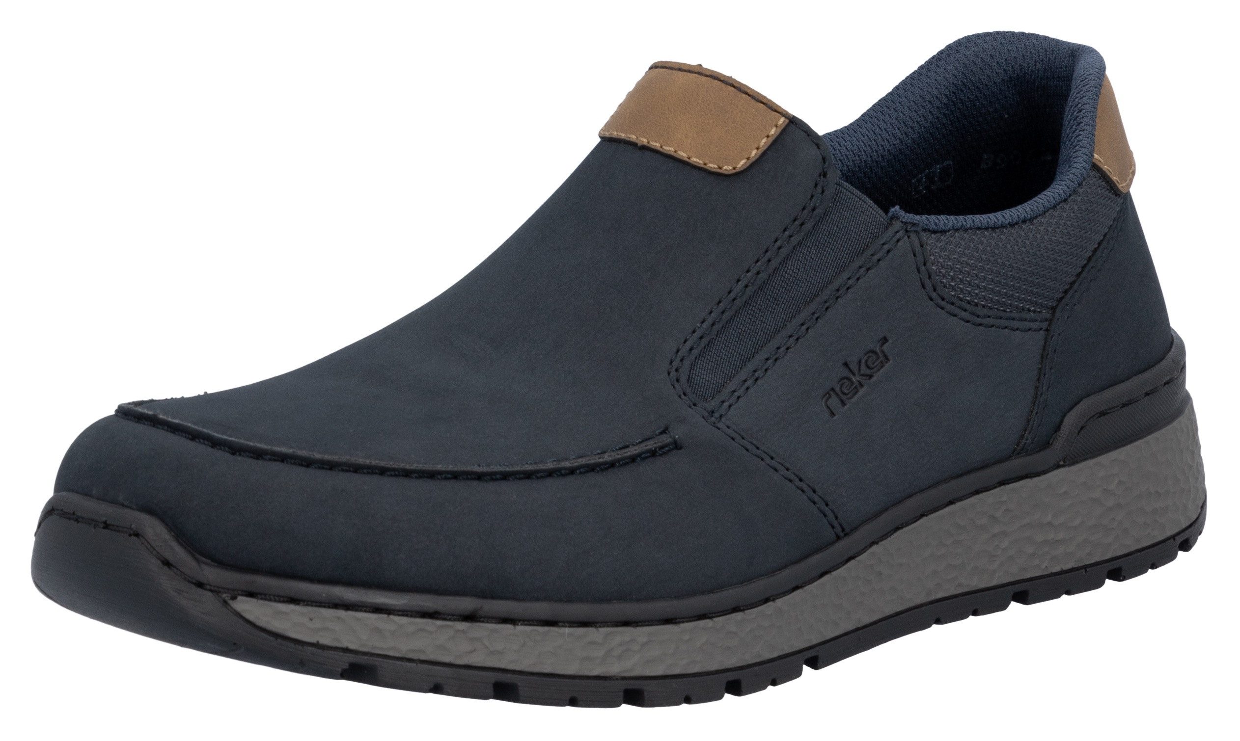 Rieker Slipper mit kontrastfarbenen Besätzen, bequeme Form günstig online kaufen