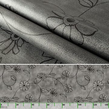 ANRO Tischdecke Tischdecke Wachstuch Premium Ornamente Grau Robust Wasserabweisend, Prägung