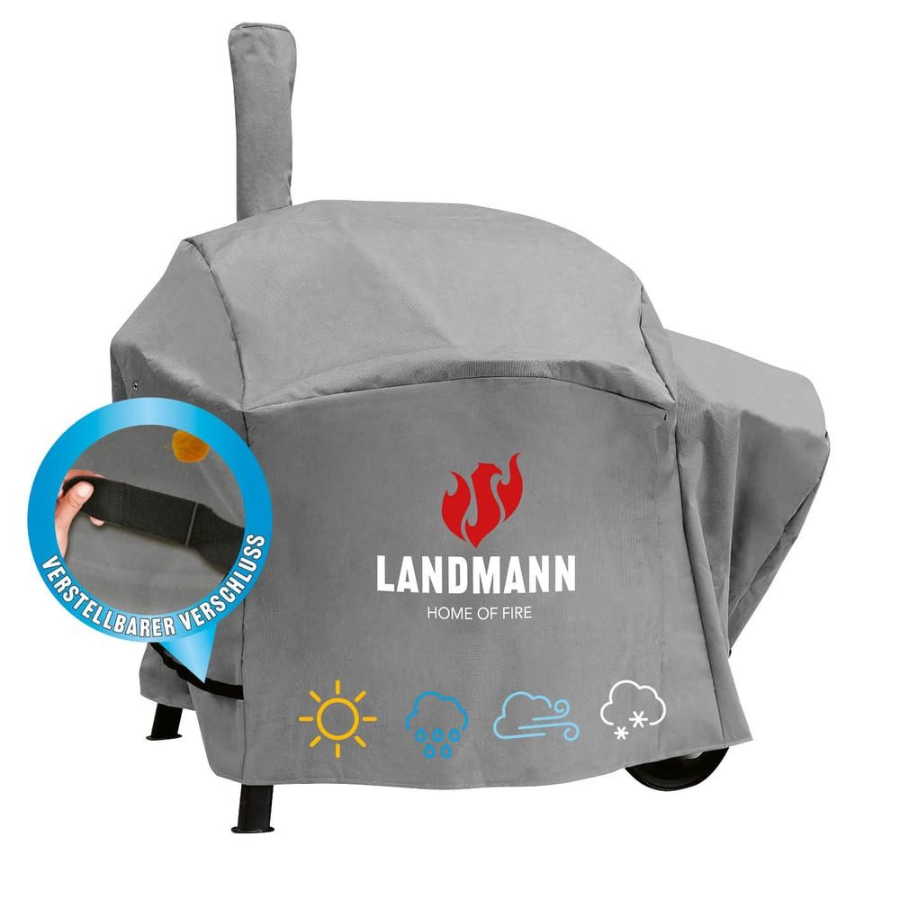 LANDMANN Grillabdeckhaube Wetterschutzhülle 130x126x85cm, wasserdicht UV-beständig, atmungsaktiv & Kältebeständig