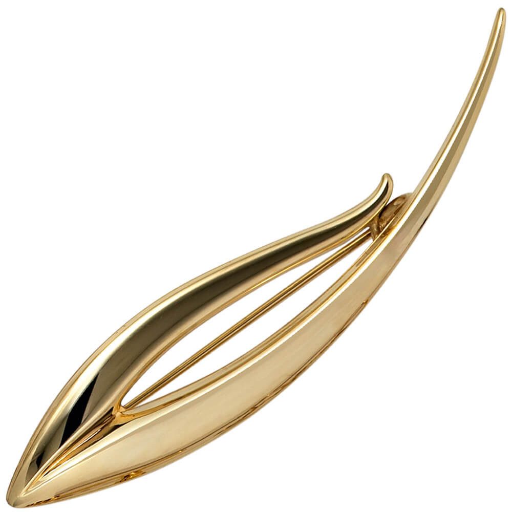 Schmuck Krone Brosche Brosche mit Nadelsicherung 333 Gold, Gold 333