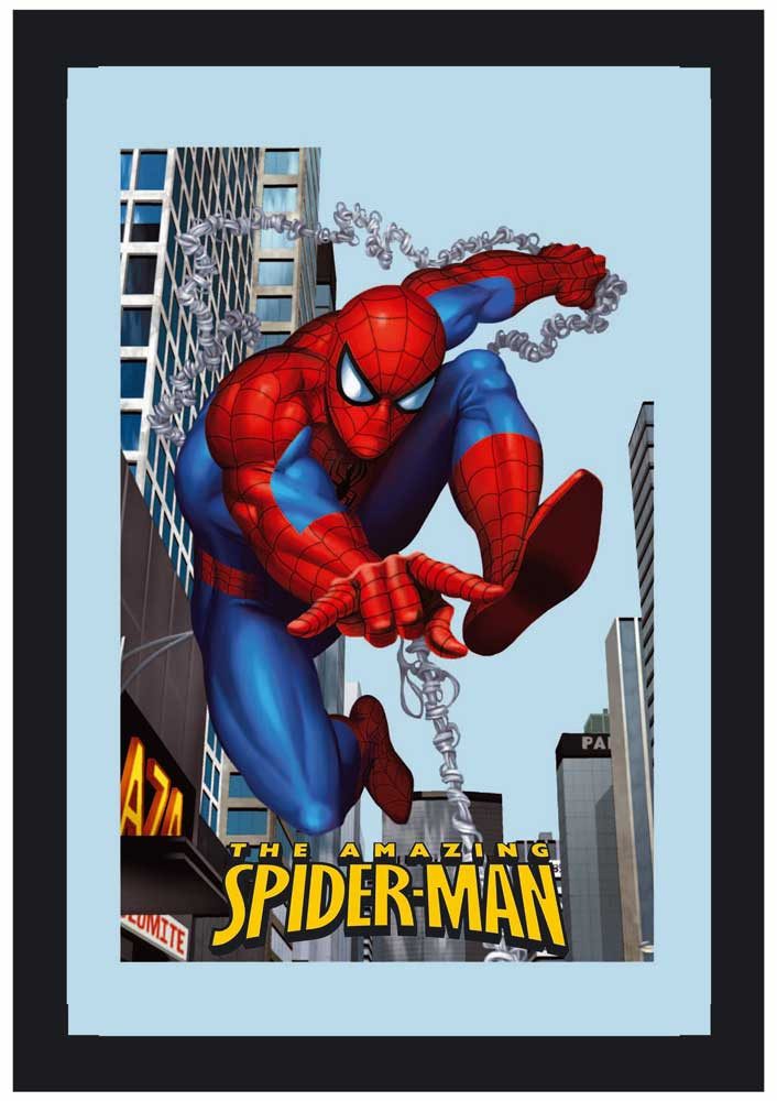 Dekospiegel KS229 Spider-Man - Stadt - Bedruckter Spiegel